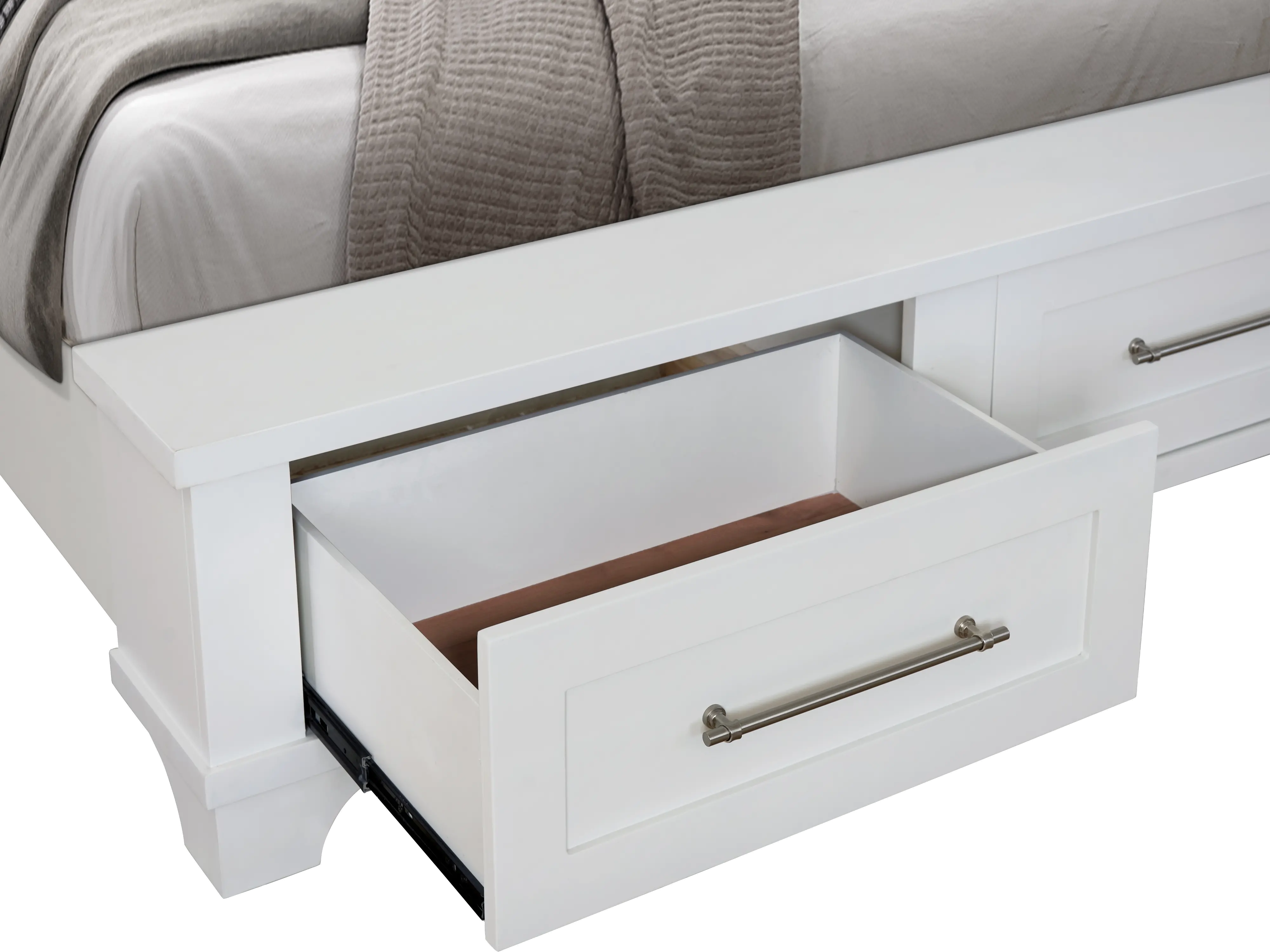 Marina White Queen Storage Bed-5