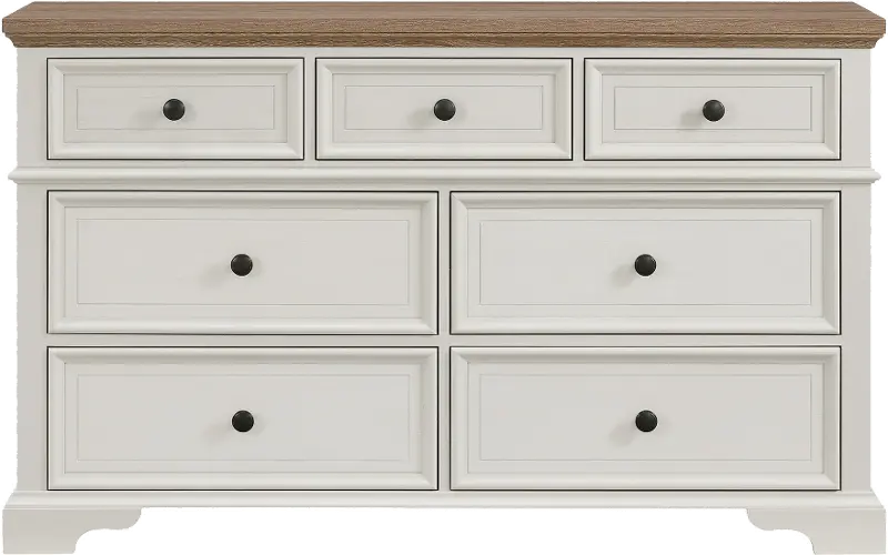 Easton White and Brown Dresser