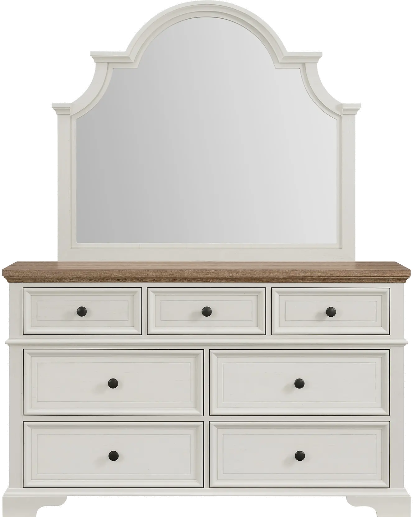 Easton White and Brown Dresser-3