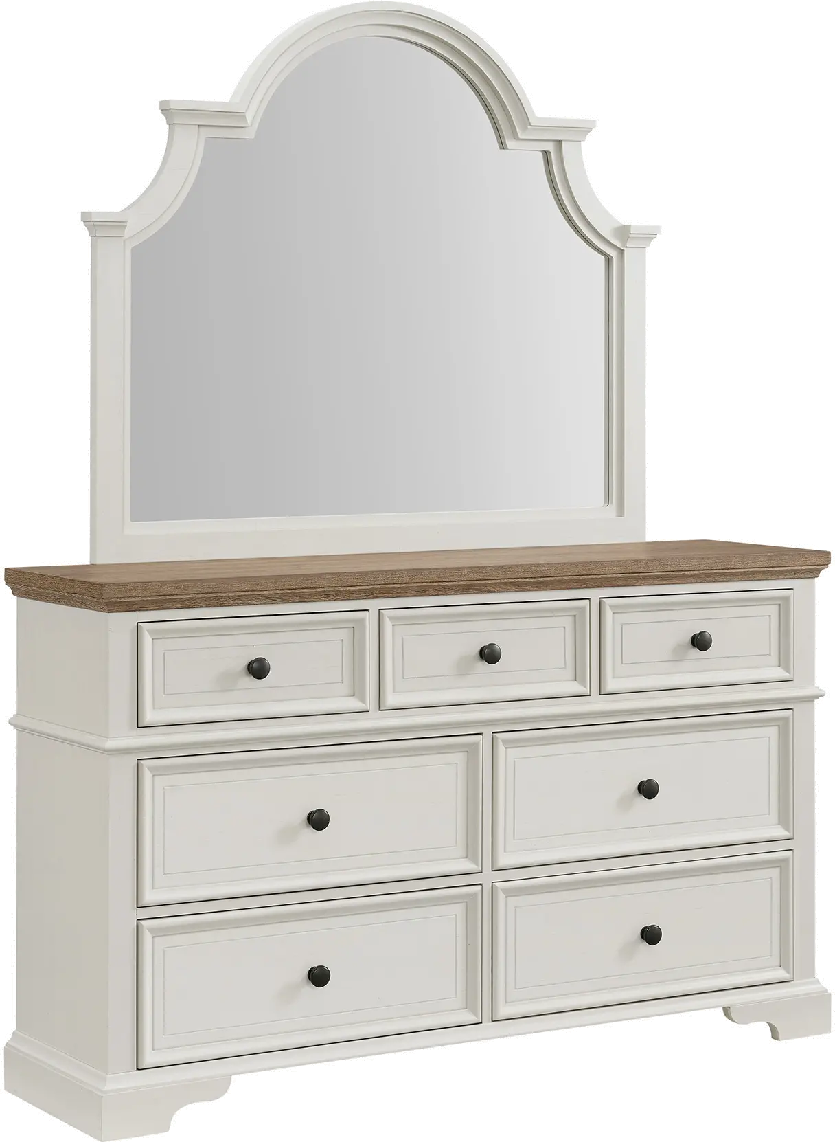 Easton White and Brown Dresser-4