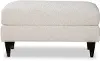 Pia Cotton White Ottoman