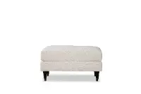 Pia Cotton White Ottoman