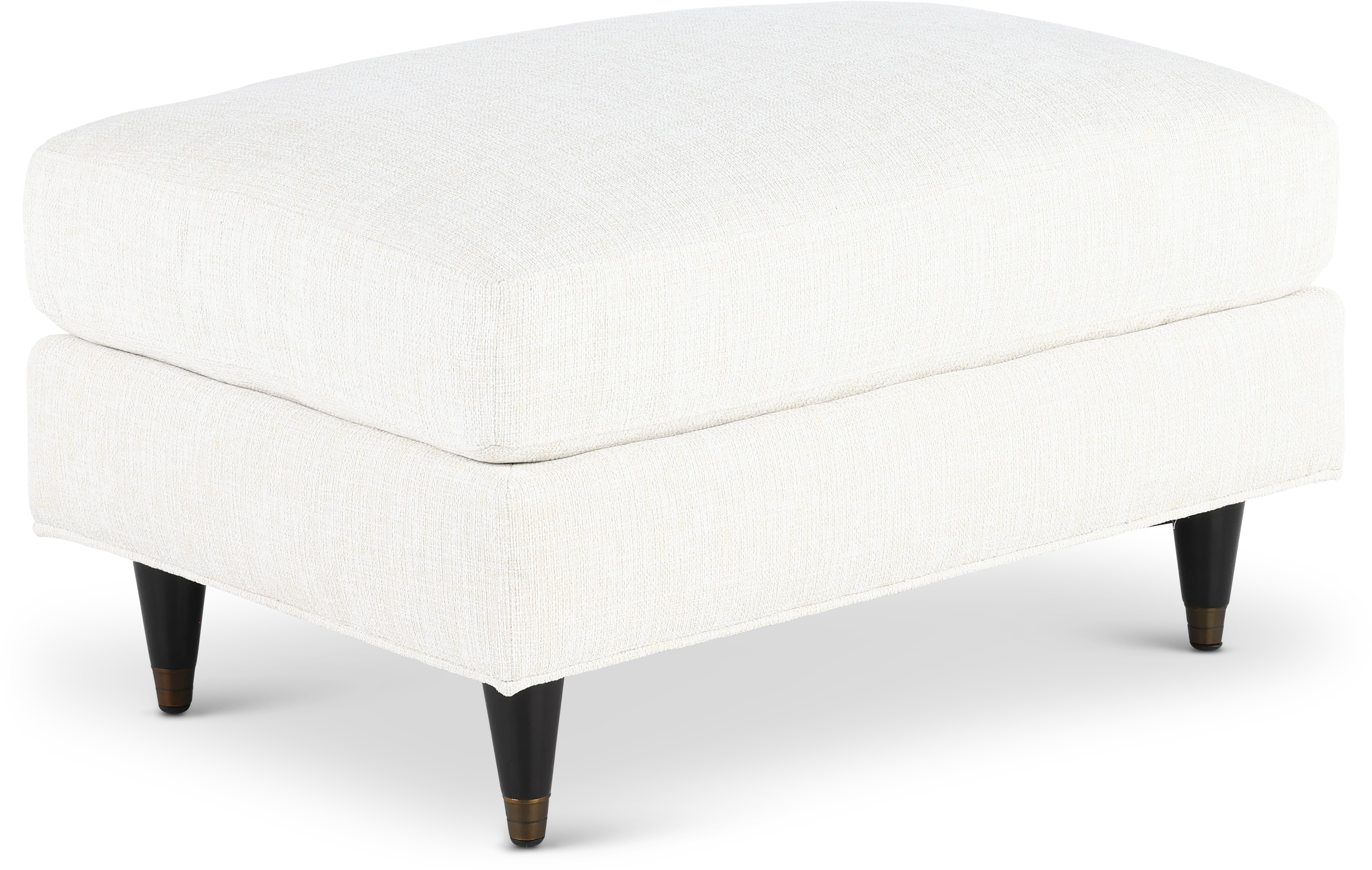 Pia Cotton White Ottoman-4