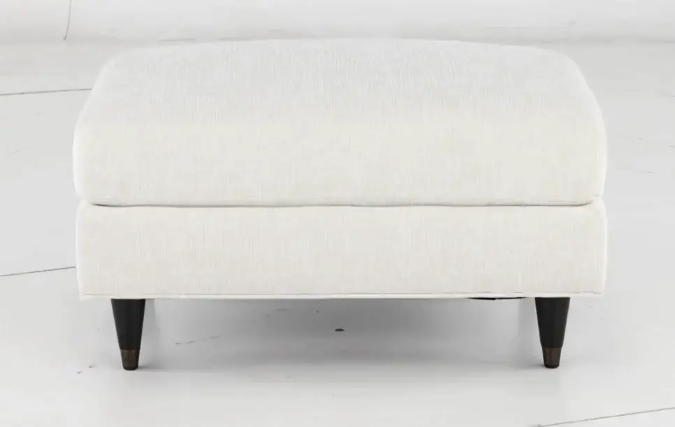 Pia Cotton White Ottoman-5