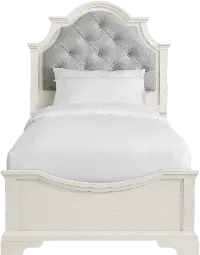 Easton White and Gray Twin Bed