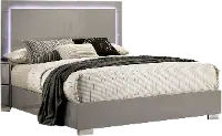 Sinistra Glossy Beige King Bed