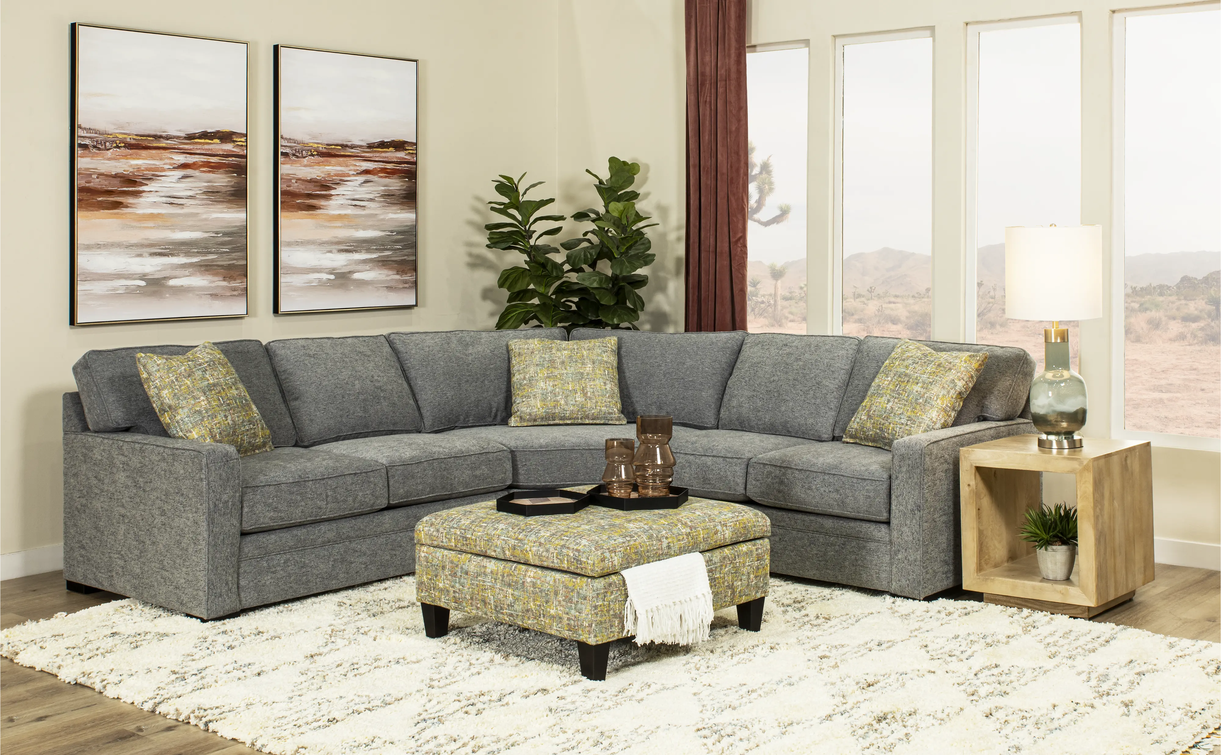 Juno Gray 3 Piece Sectional-2