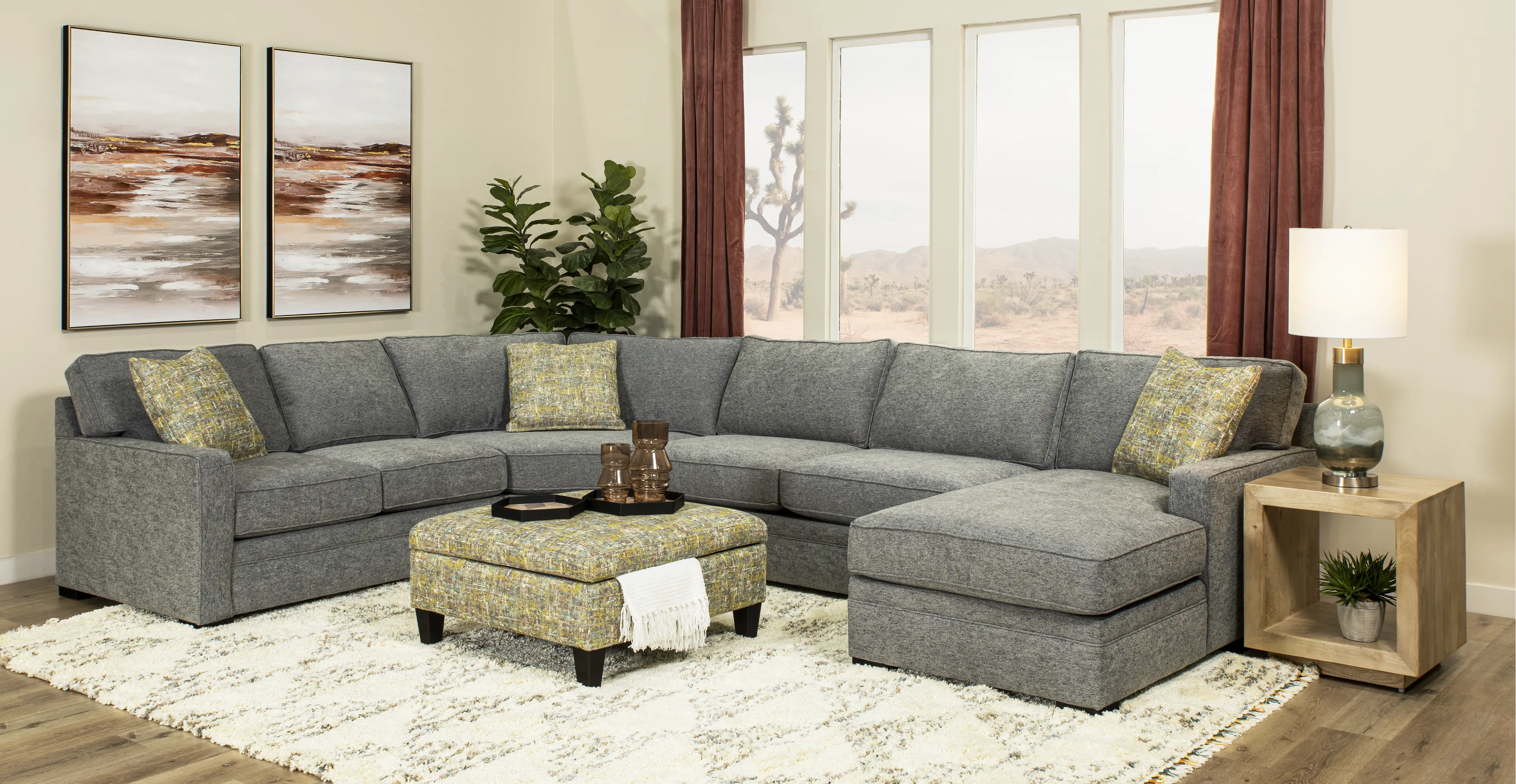 Juno Gray 4 Piece Sectional-6