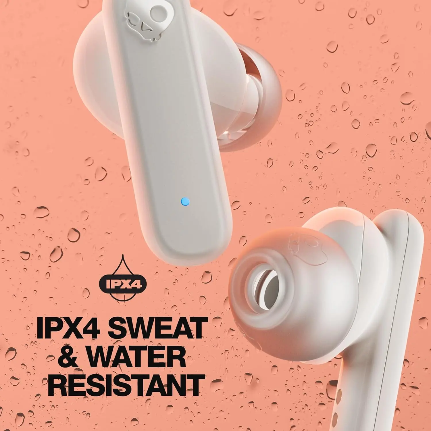 S2TAW-S951 Skullcandy Smokin Bud In-Ear Wireless Earbuds - Bone/Orange Glow-3