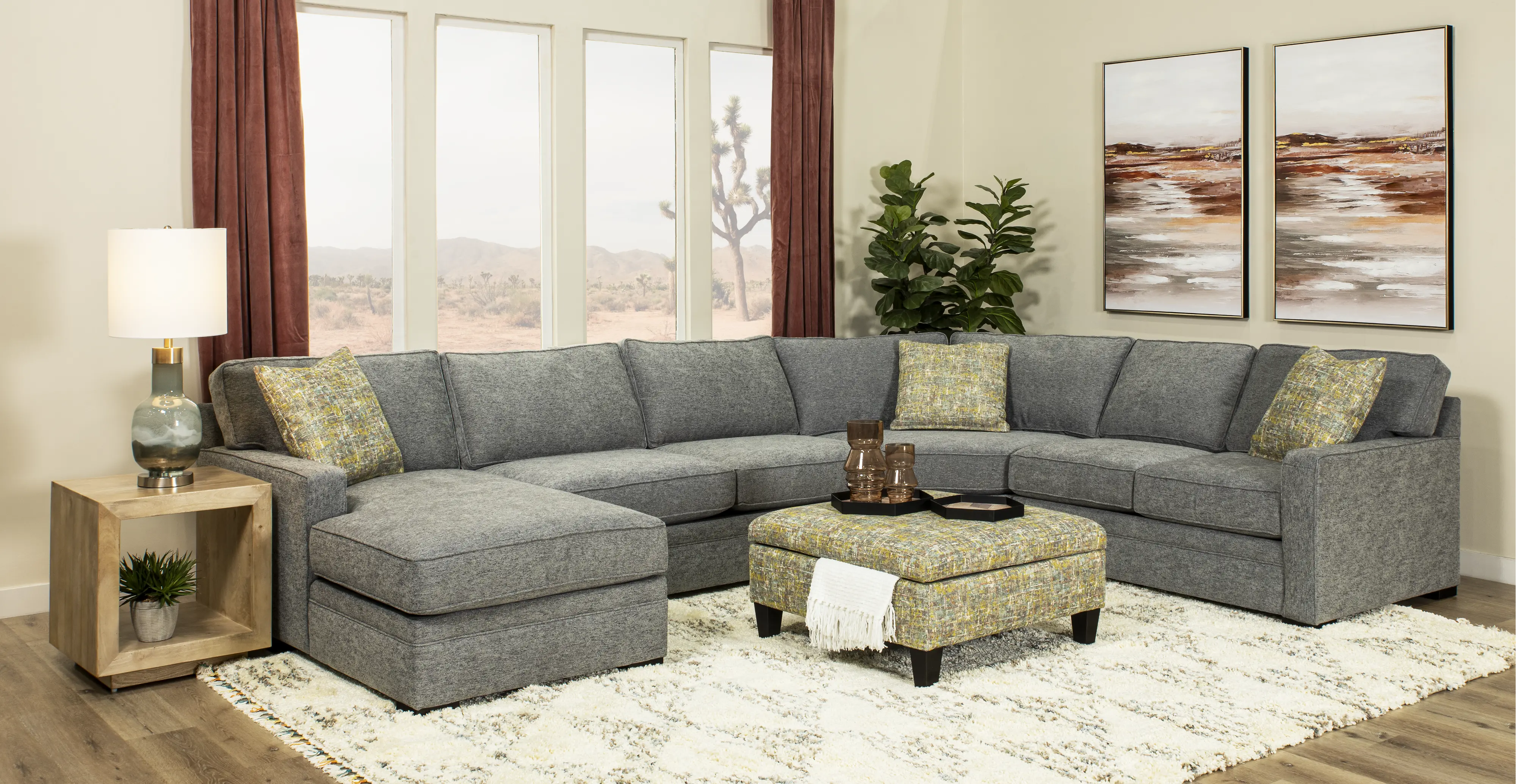 Juno Gray Piece Sectional RC Willey