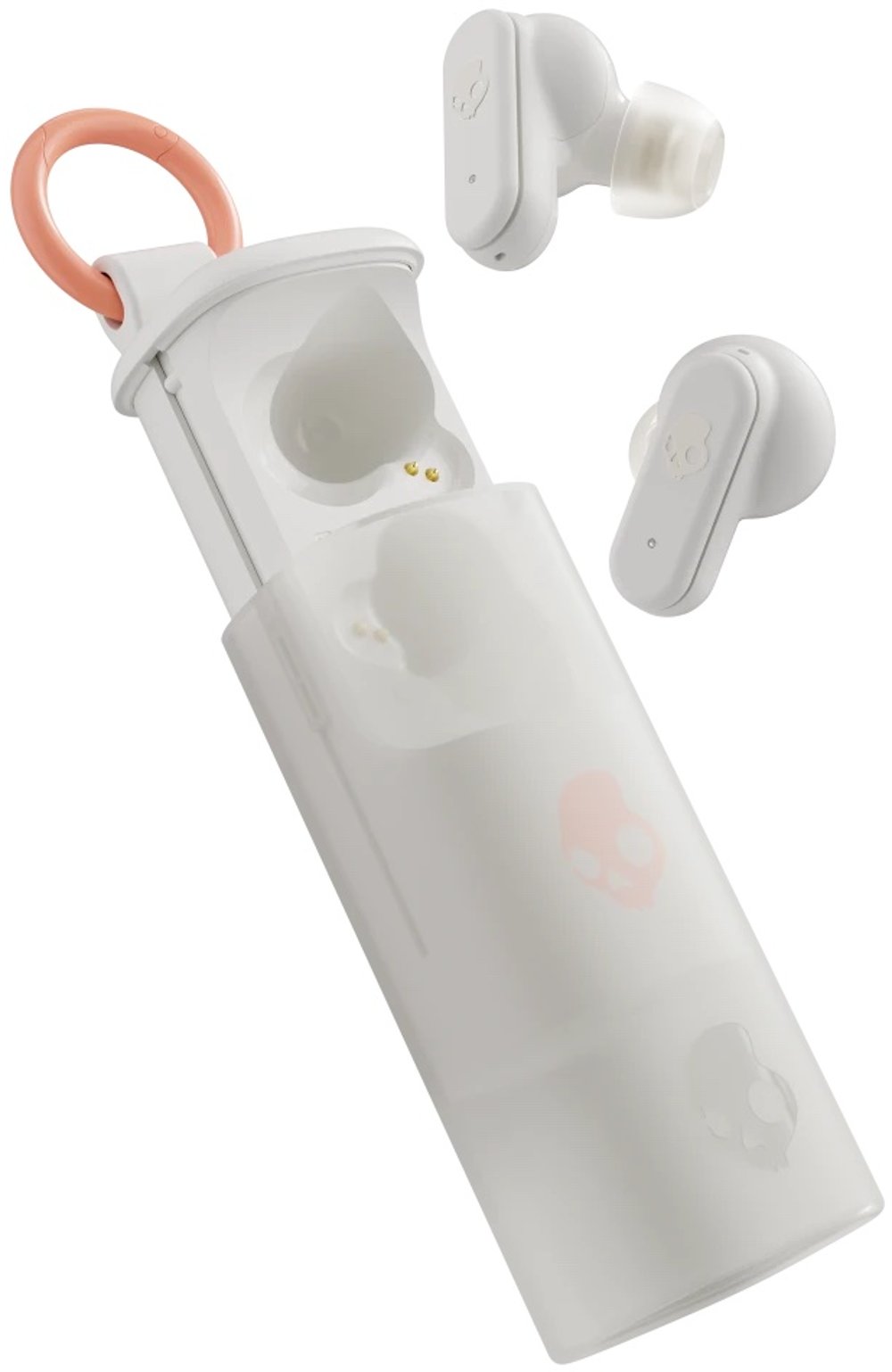 Skullcandy Dime Evo True Wireless In Ear Headphones - Bone Orange Glow