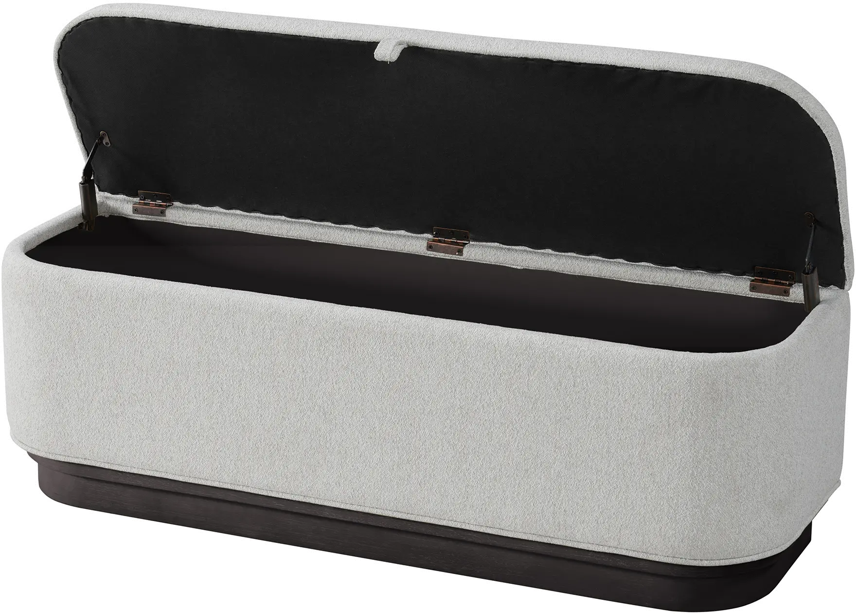 Treviso Espresso and Gray Upholstered Bedside Bench-1