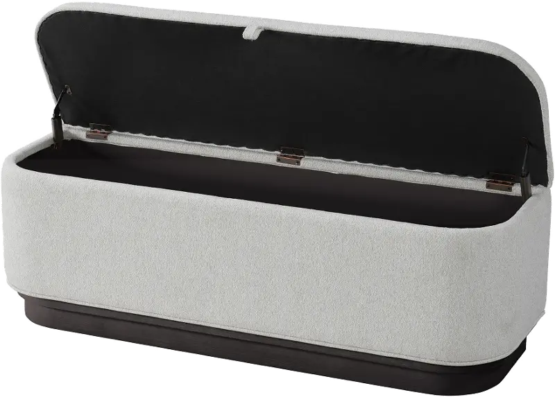 Treviso Espresso and Gray Upholstered Bedside Bench