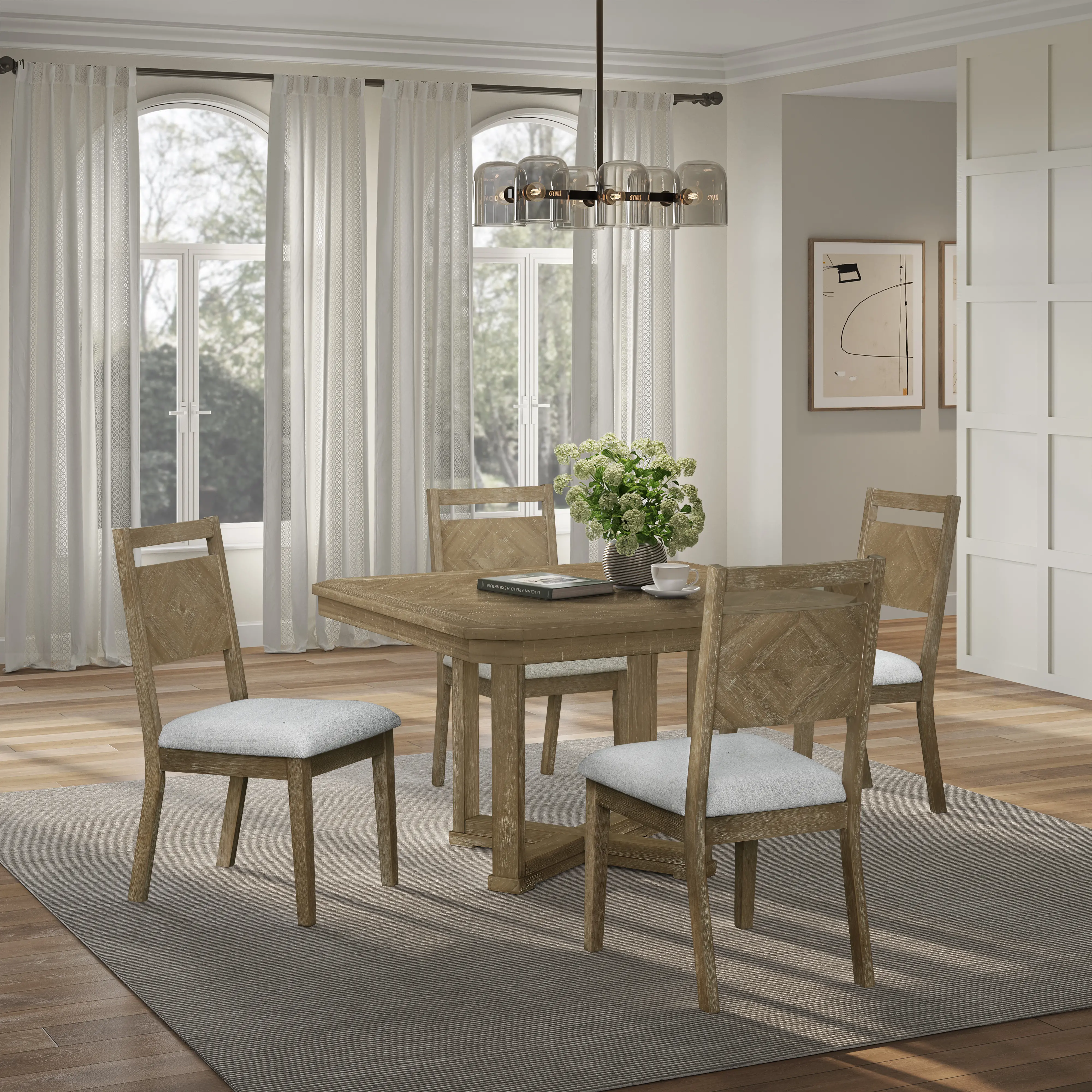 Denver Natural 5 Piece Dining Set-2