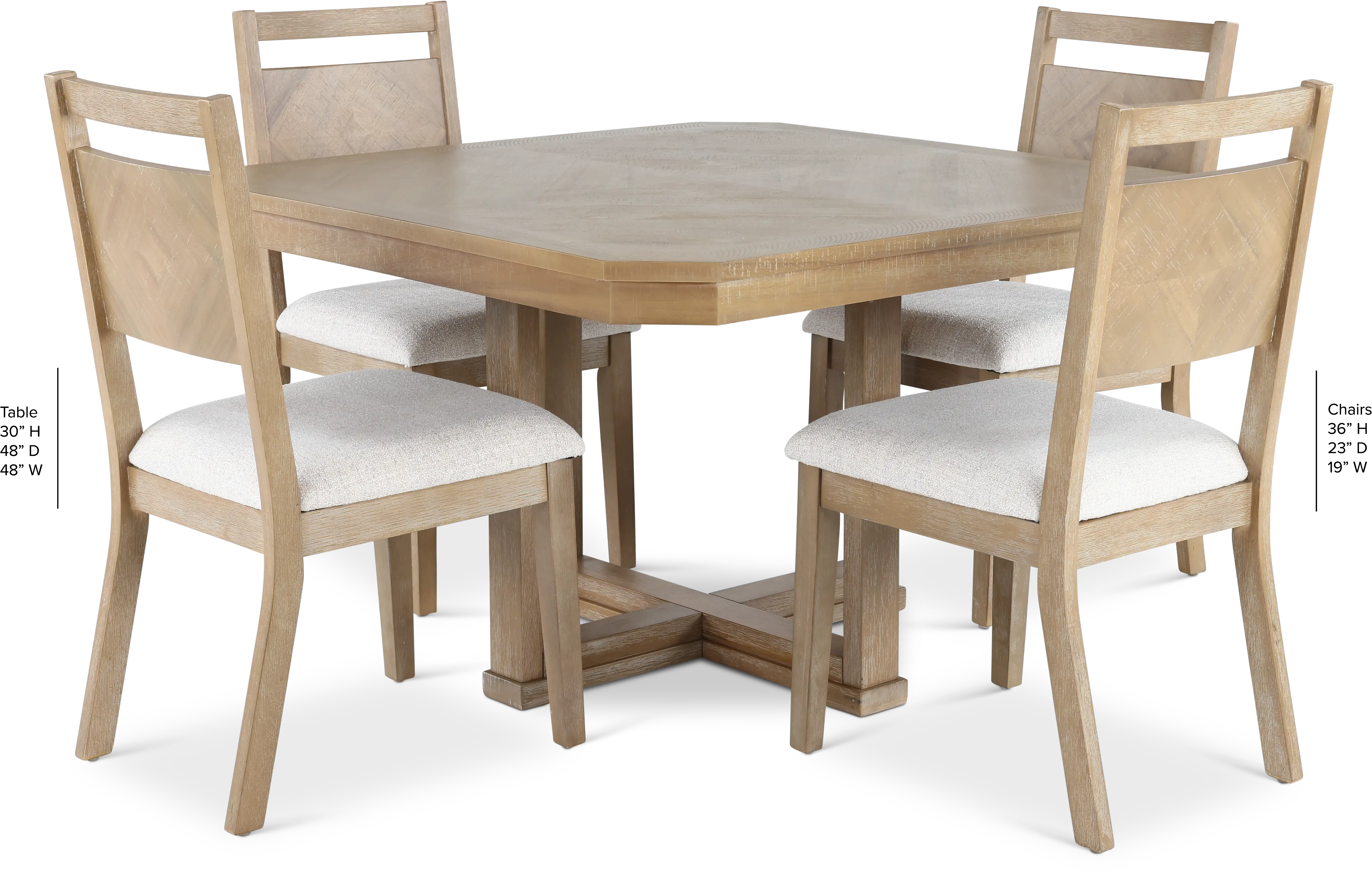 Denver Natural 5 Piece Dining Set-3