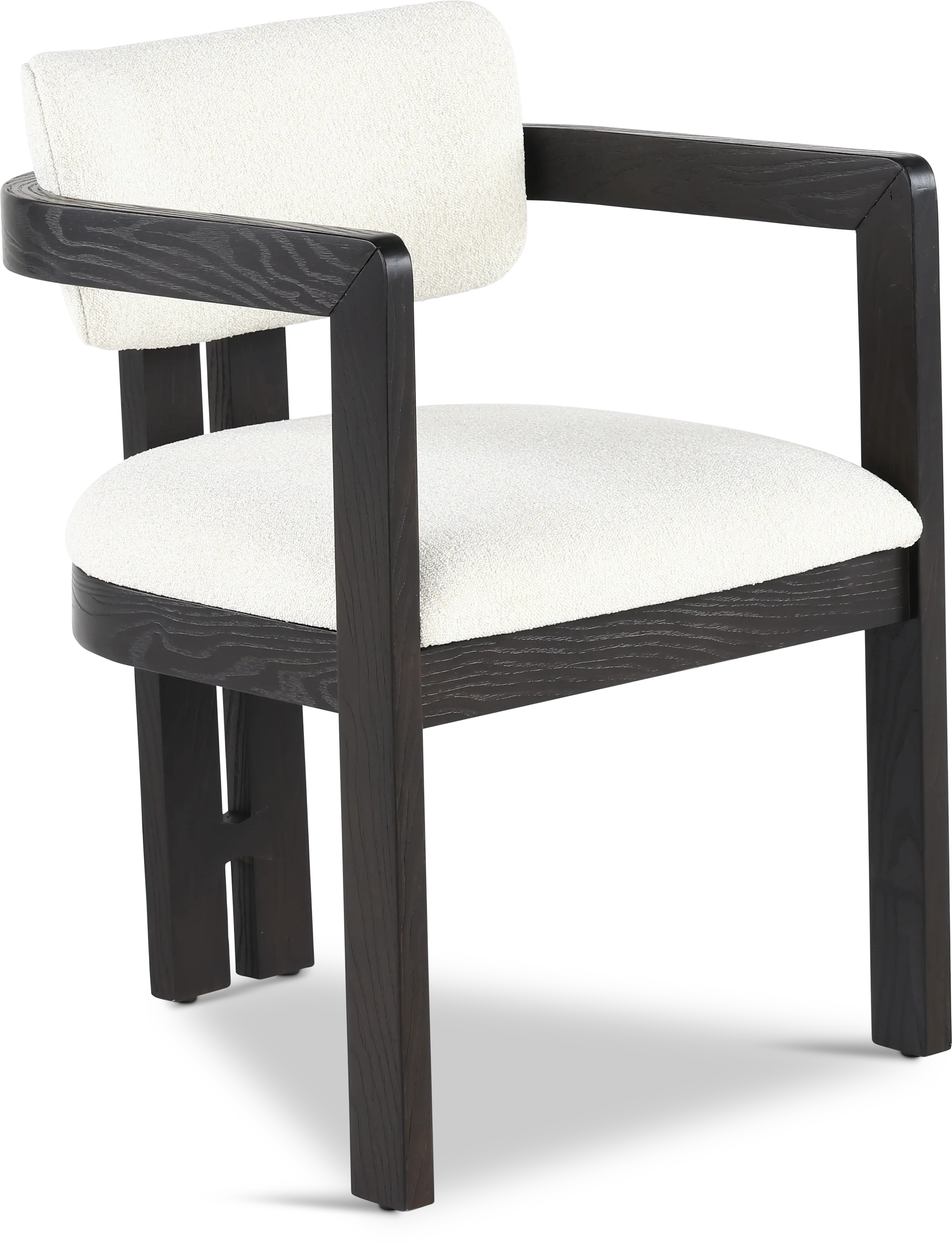Treviso Espresso Brown and White Dining Armchair-1