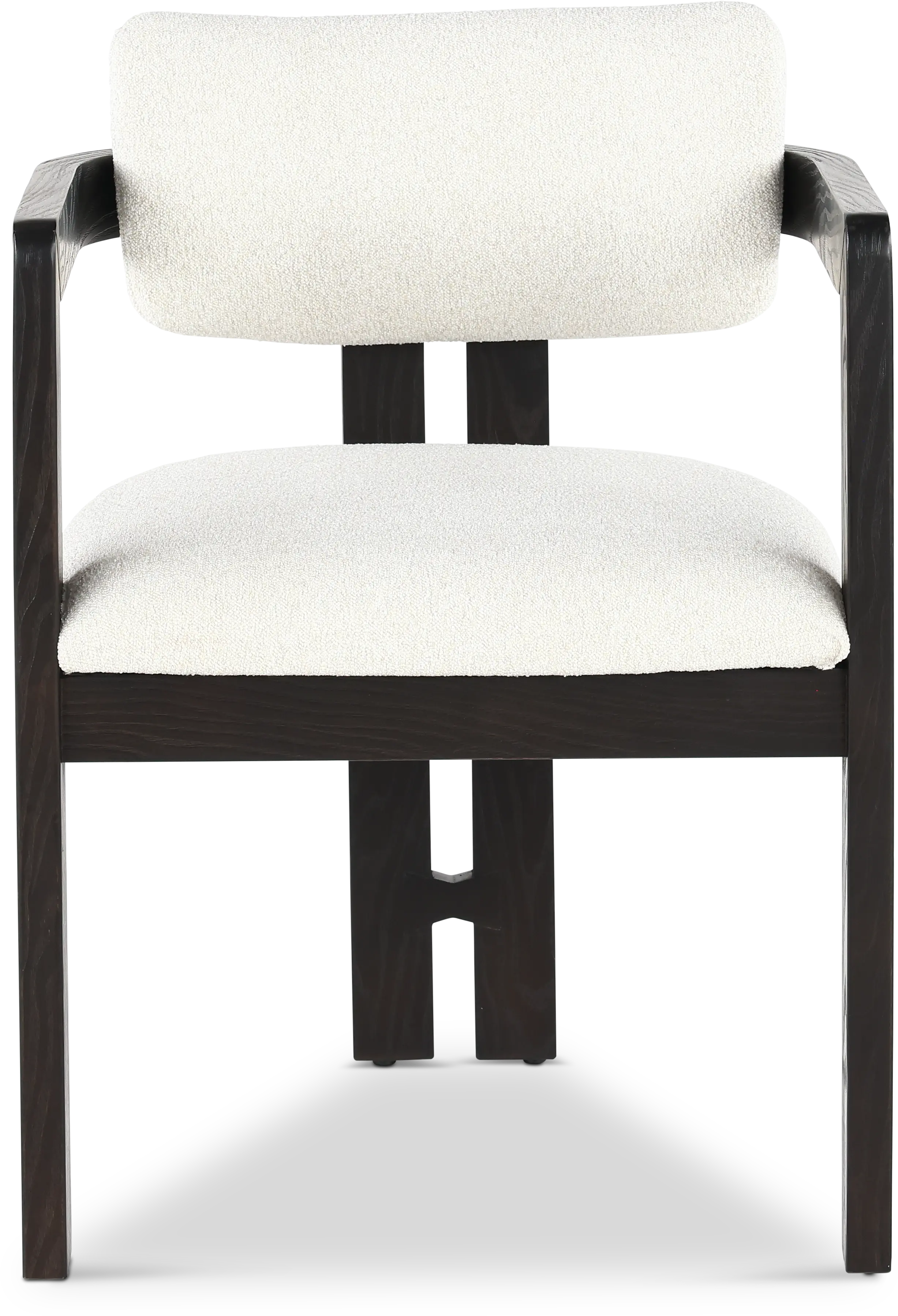 Treviso Espresso Brown and White Dining Armchair-4