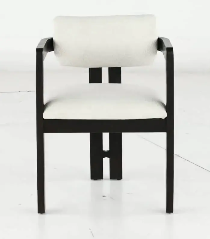 Treviso Espresso Brown and White Dining Armchair-5