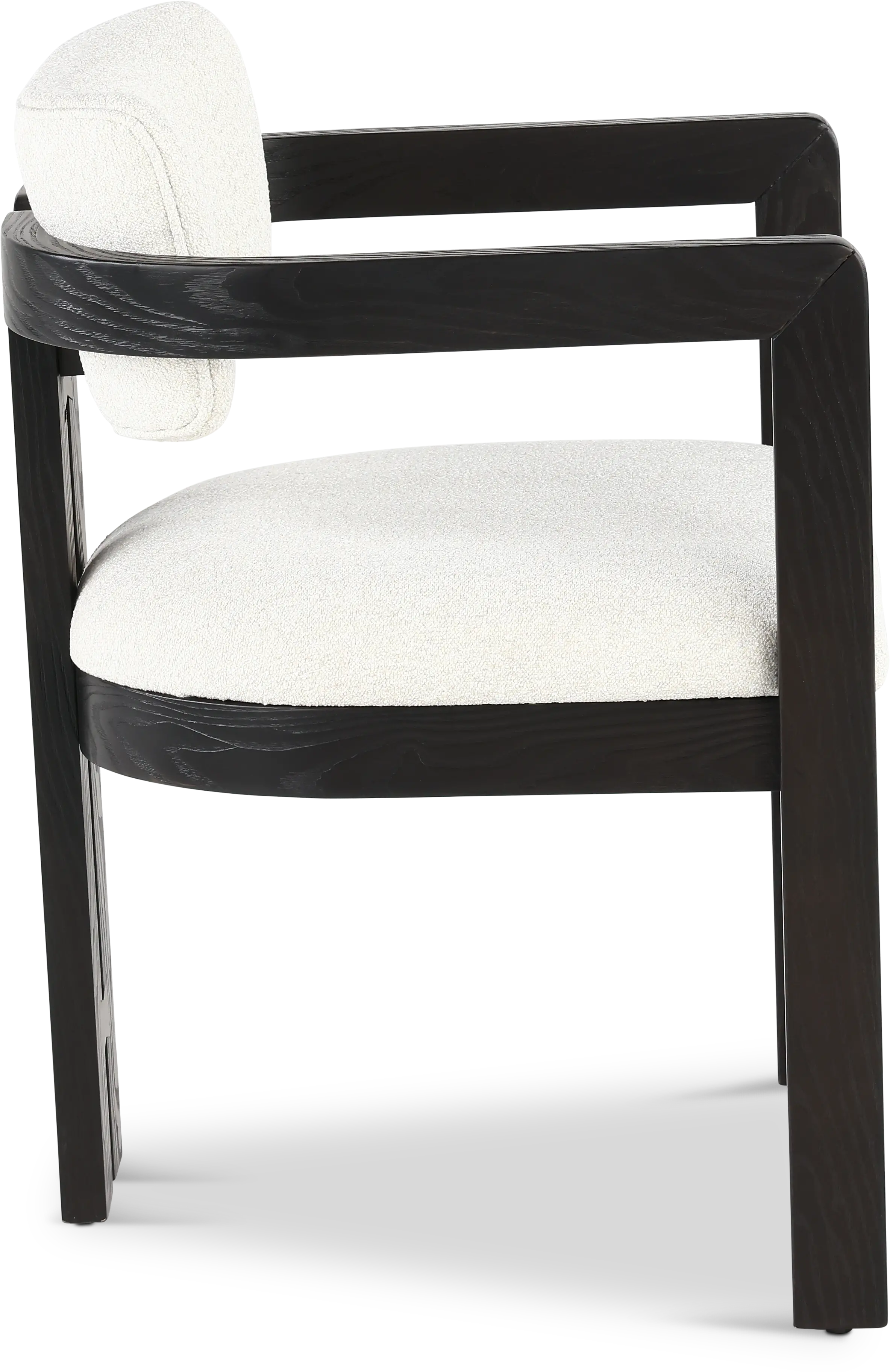 Treviso Espresso Brown and White Dining Armchair-6