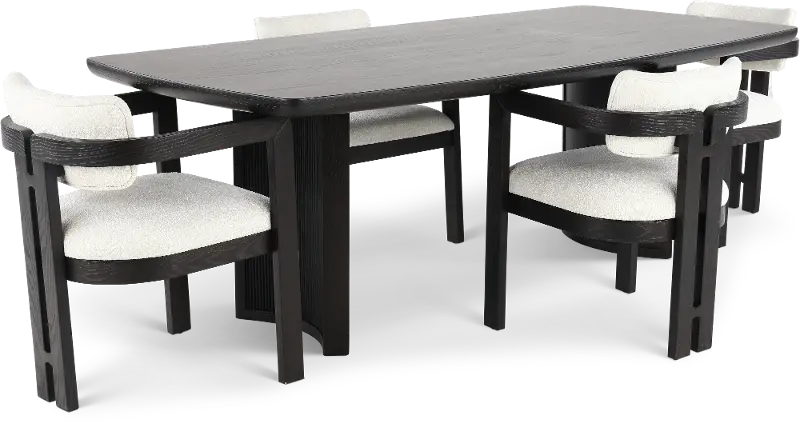 Treviso Espresso Brown 5 Piece Dining Set