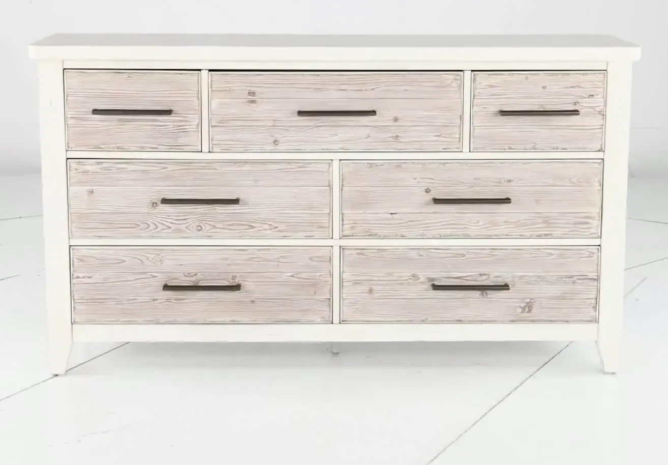 142-BR31 Backroads Weathered White Dresser-5