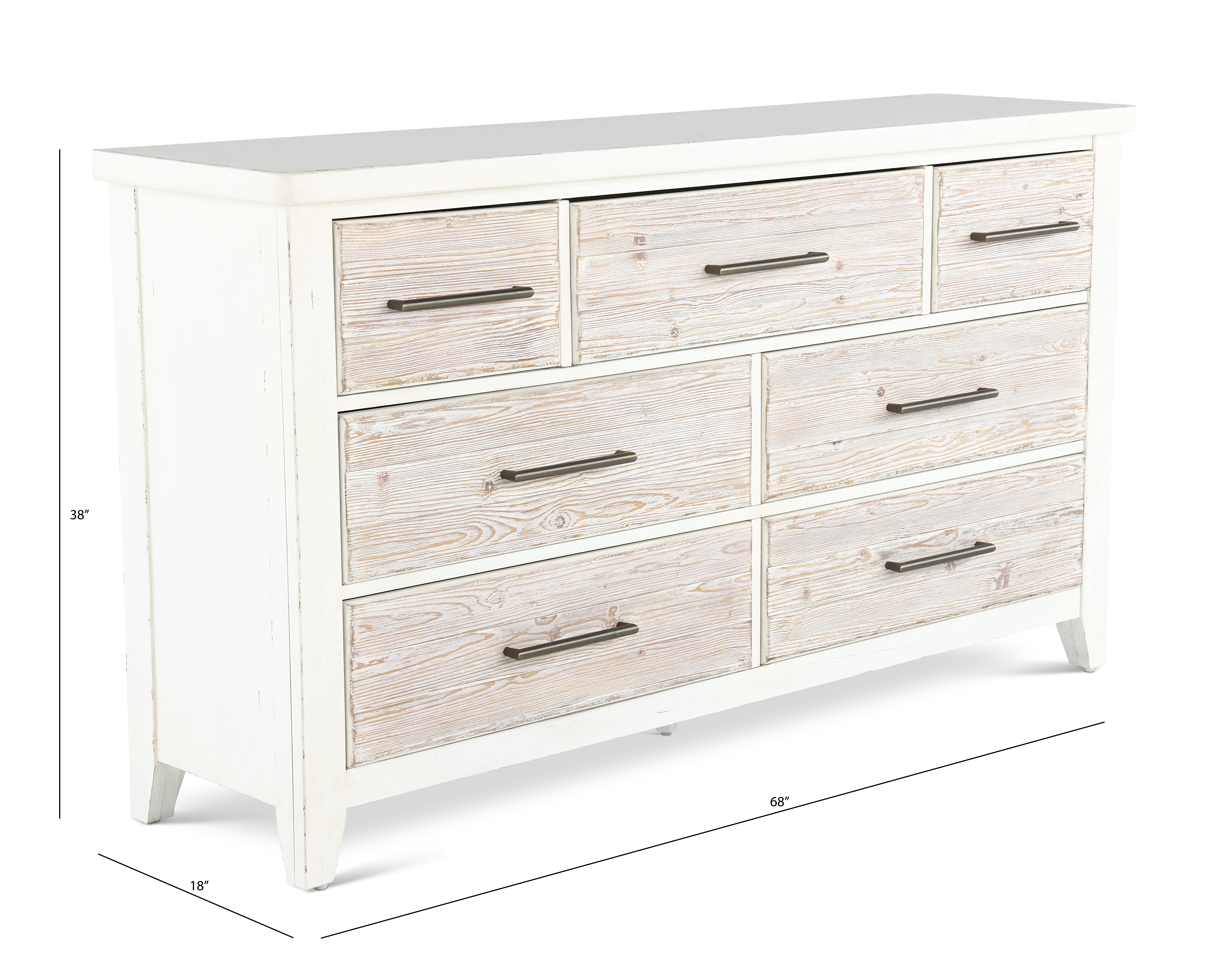 142-BR31 Backroads Weathered White Dresser-7