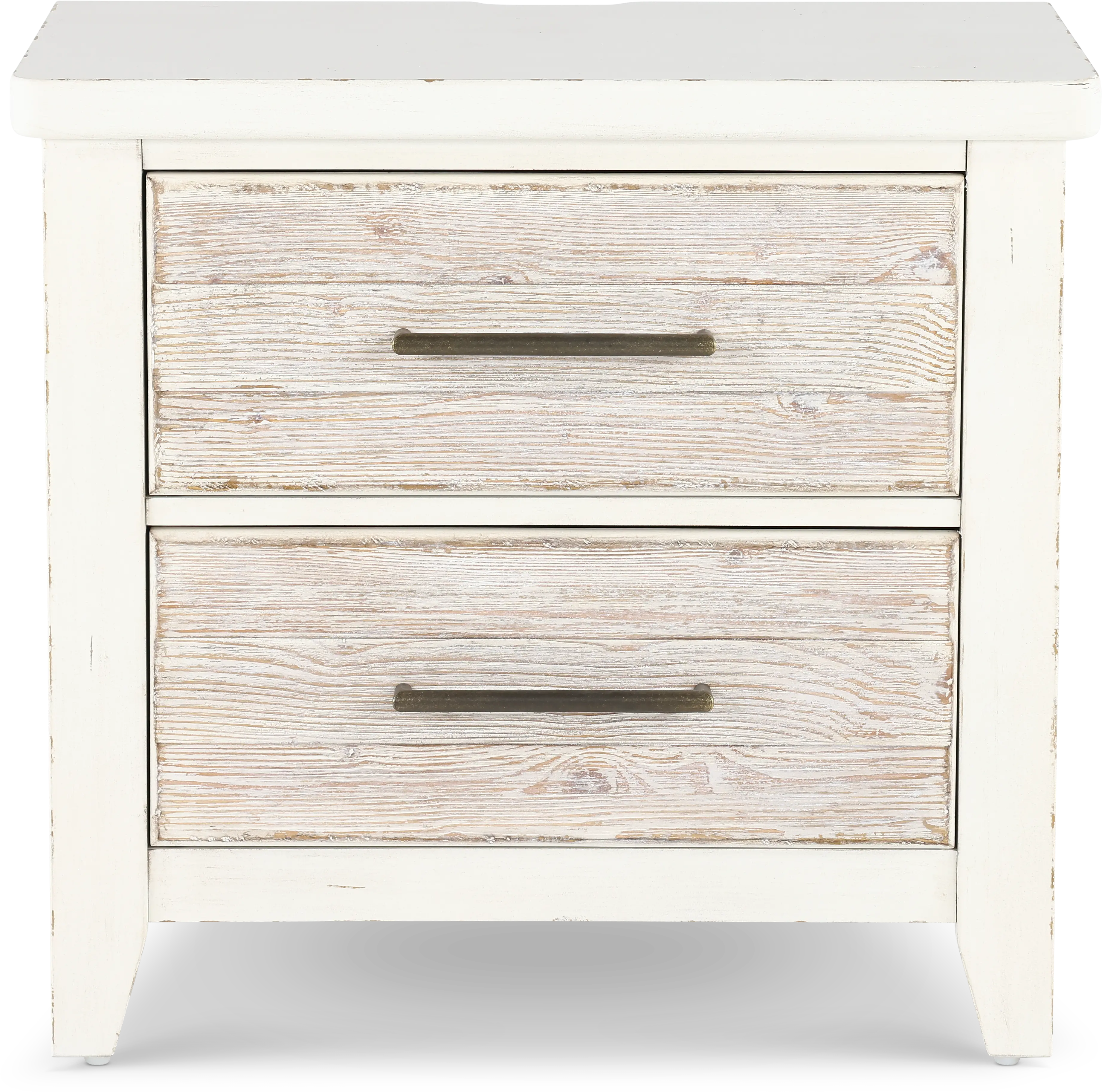 142-BR61 Backroads Weathered White Nightstand-1