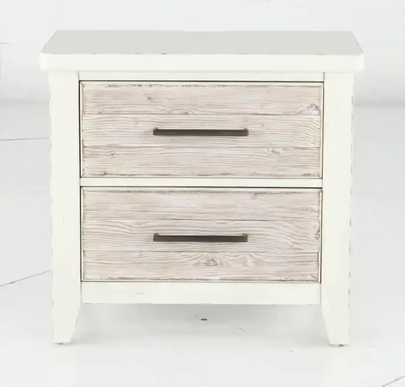 142-BR61 Backroads Weathered White Nightstand-6
