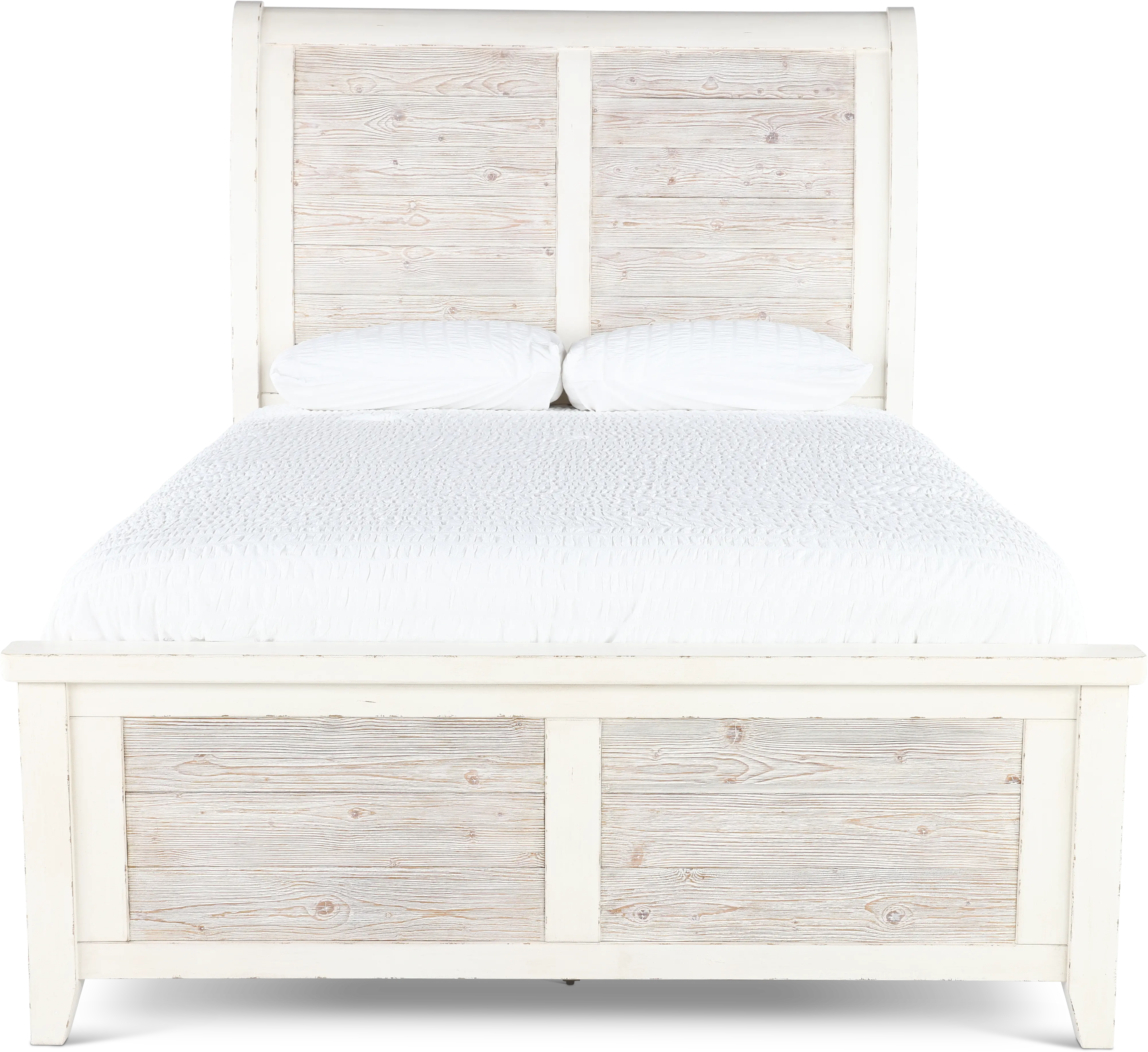142-BED5/0 Backroads Weathered White Queen Bed-1