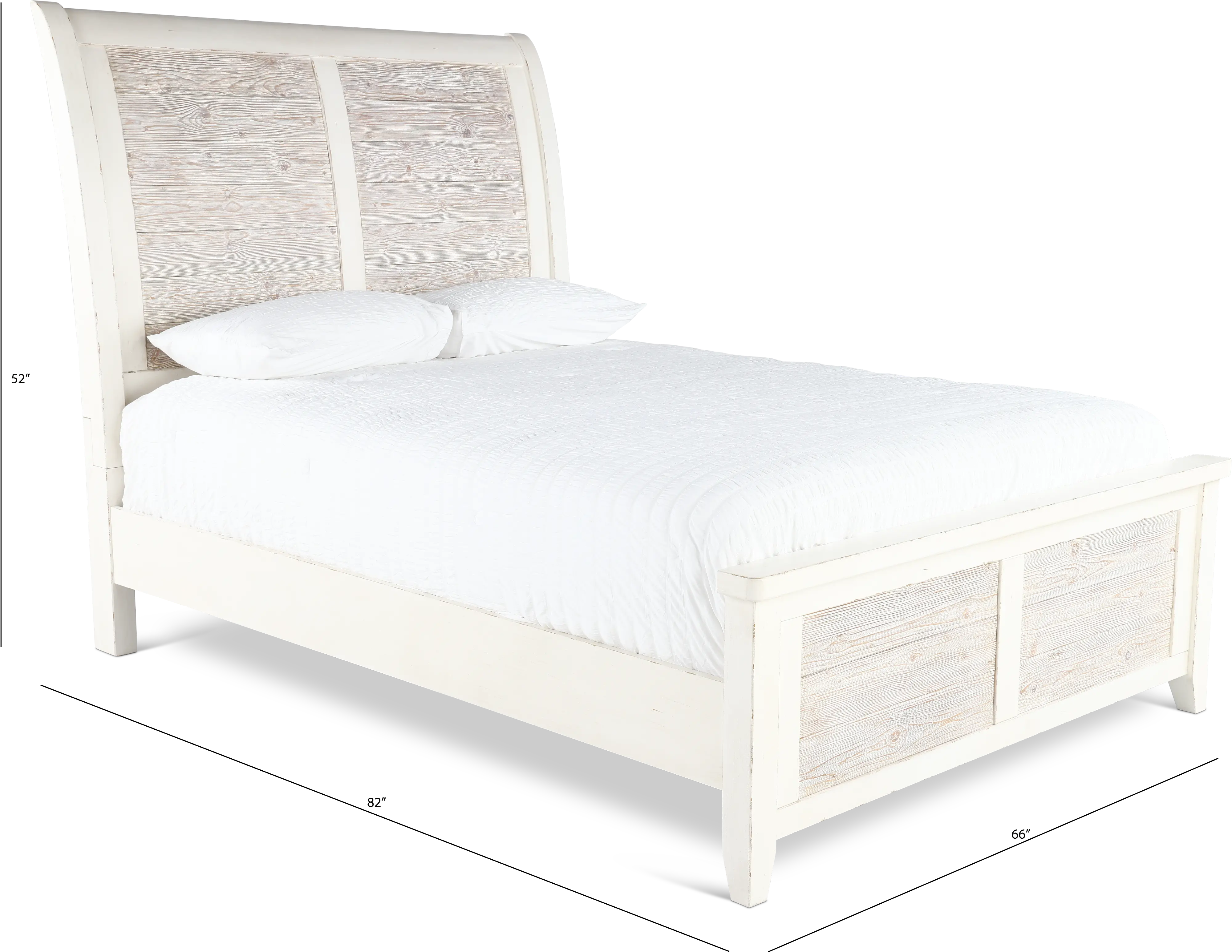 142-BED5/0 Backroads Weathered White Queen Bed-3