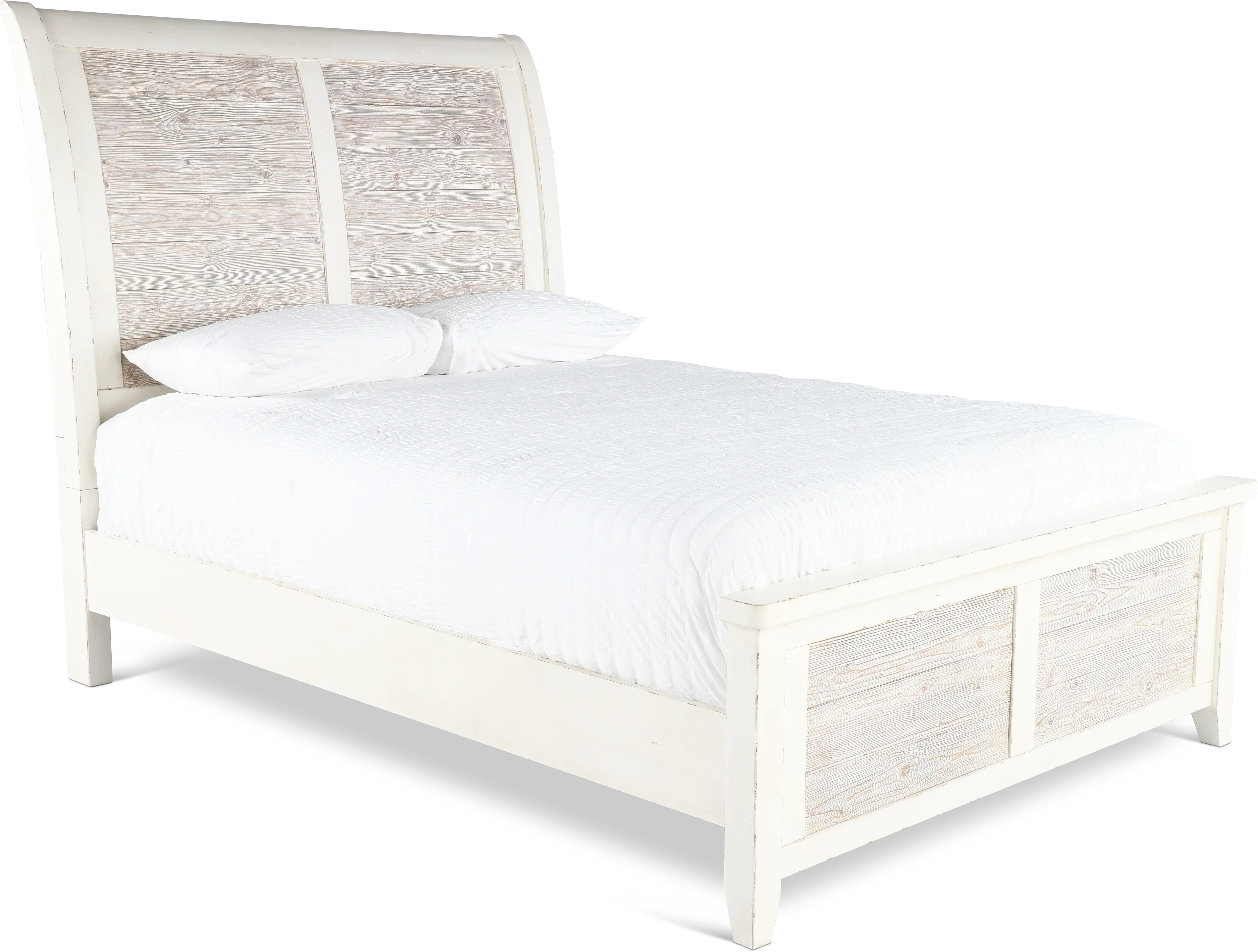 142-BED5/0 Backroads Weathered White Queen Bed-4
