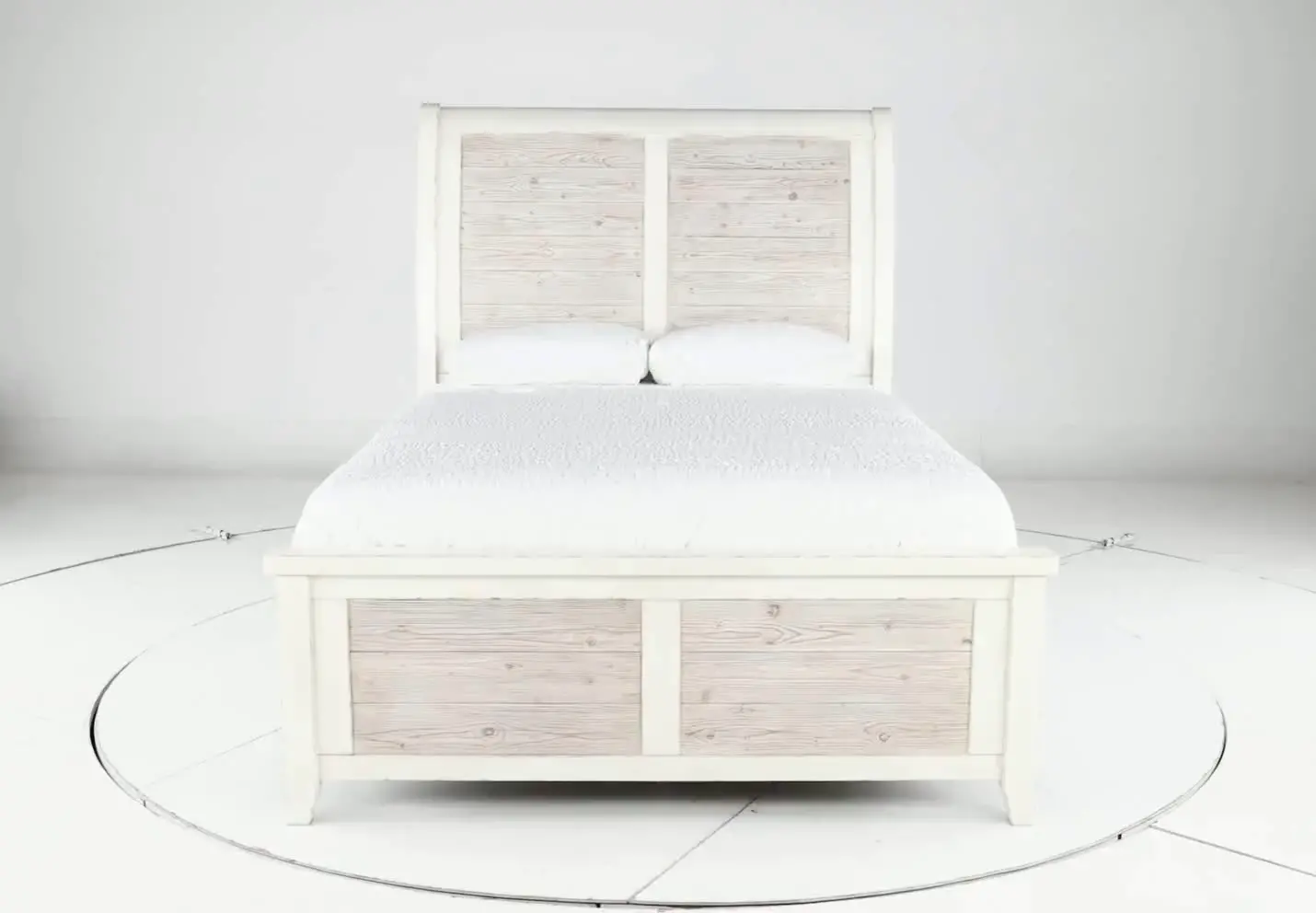 142-BED5/0 Backroads Weathered White Queen Bed-5