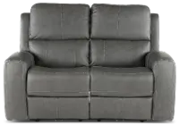 Linden Charcoal Power Reclining Loveseat