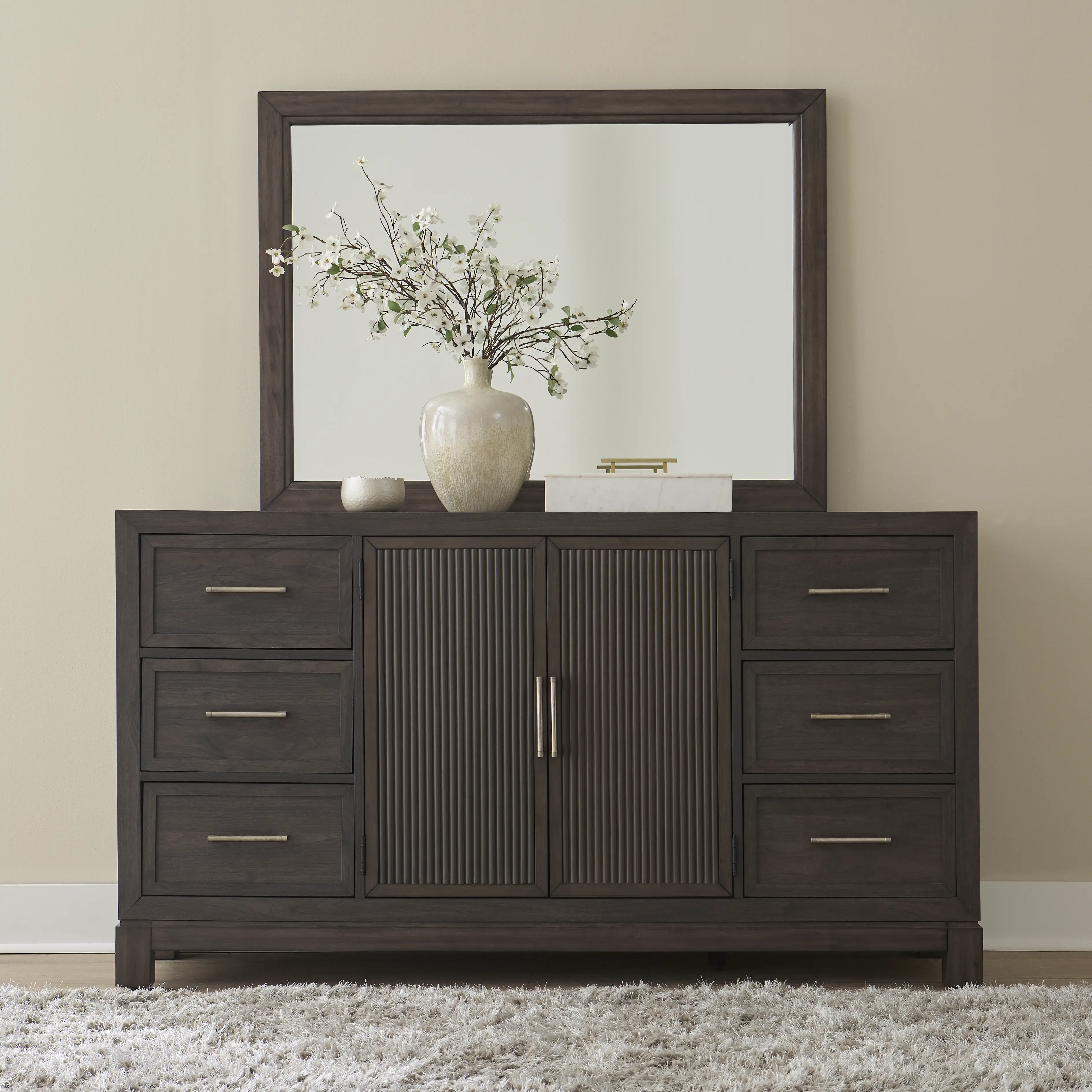 313-BR31 Modern Edge Brown Dresser-2