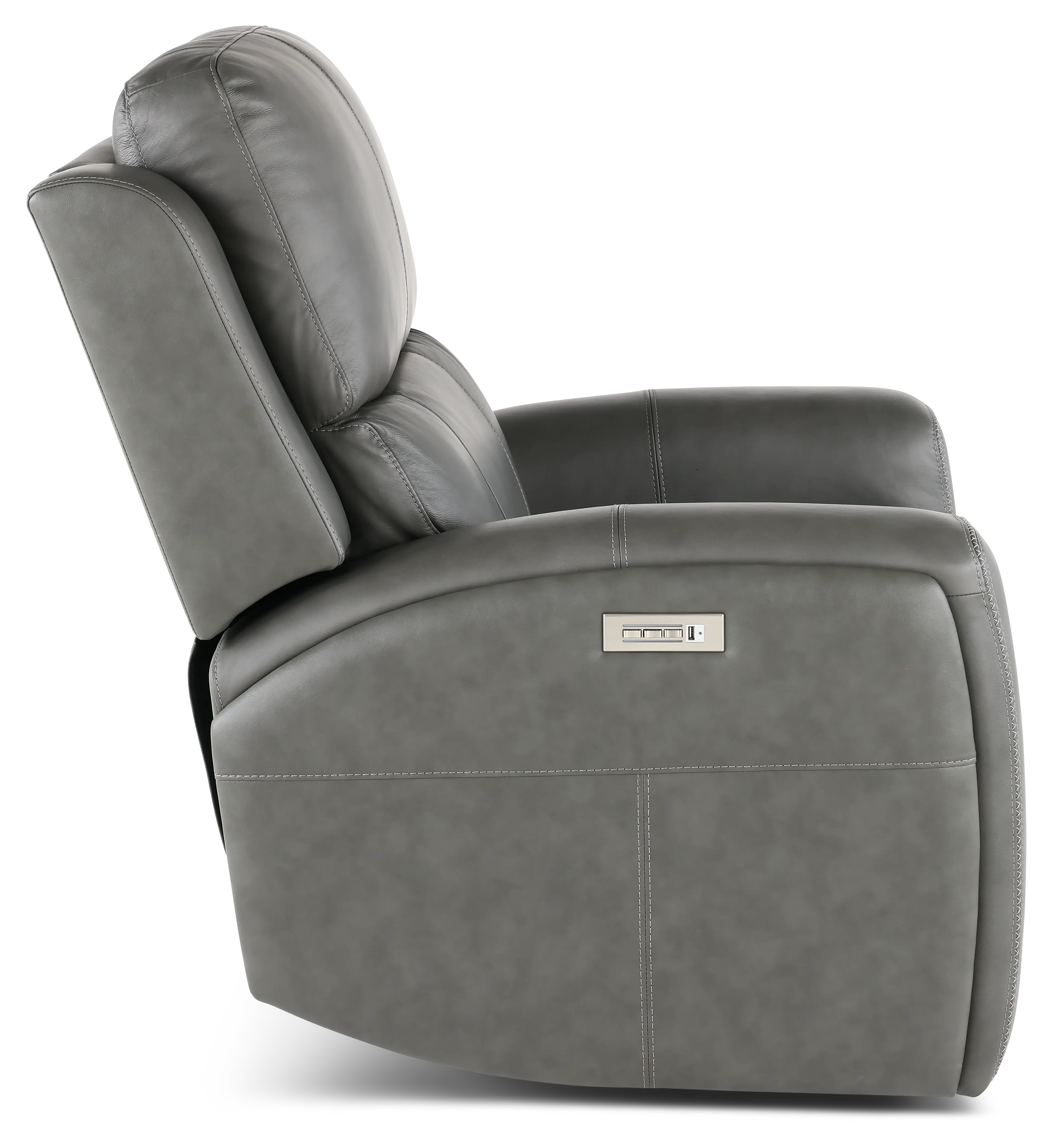Linden Charcoal Power Recliner with Power Headrest-5