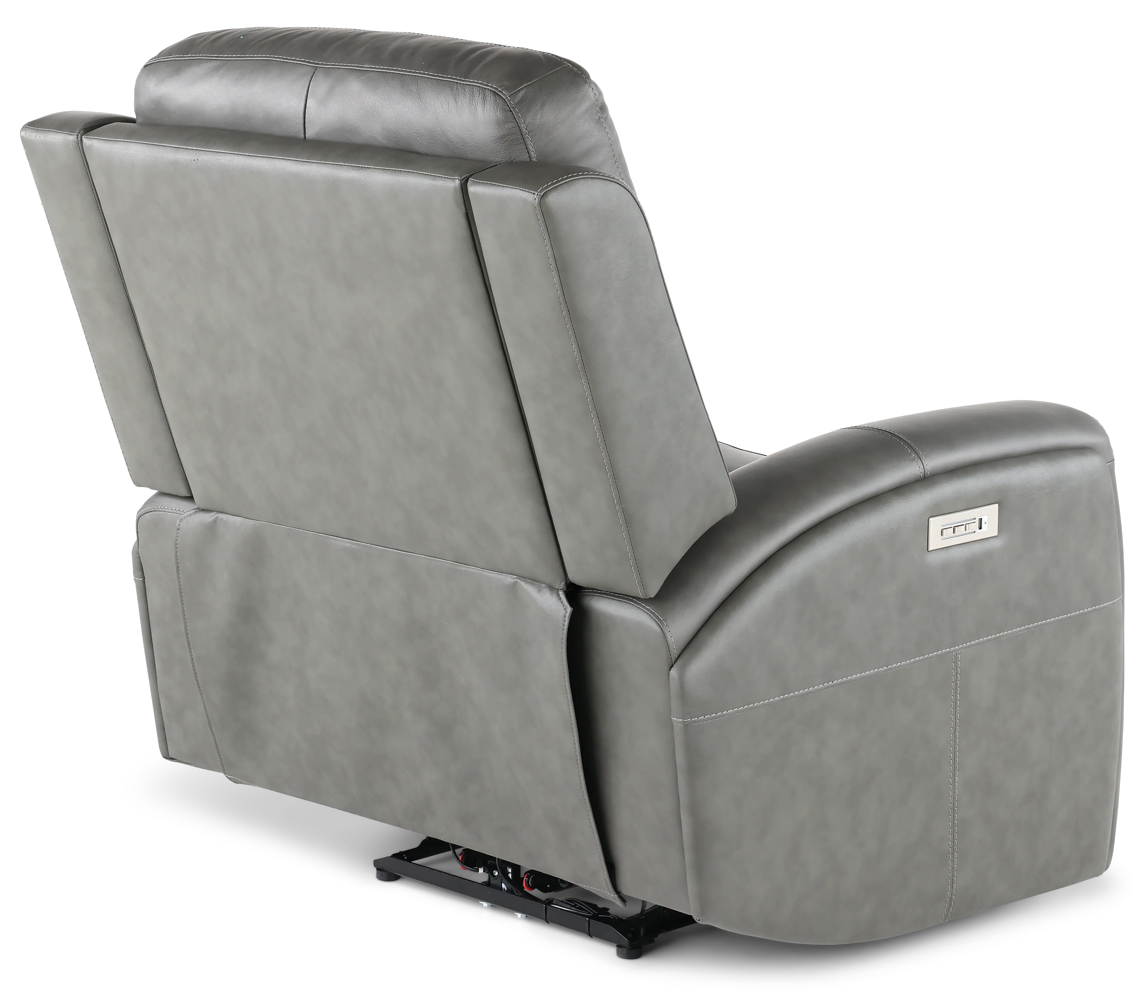 Linden Charcoal Power Recliner with Power Headrest-6
