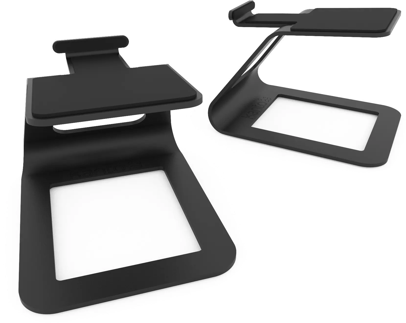 Kanto SE2 Elevated Desktop Speaker Stands for Small Speakers - Black, Pair-1