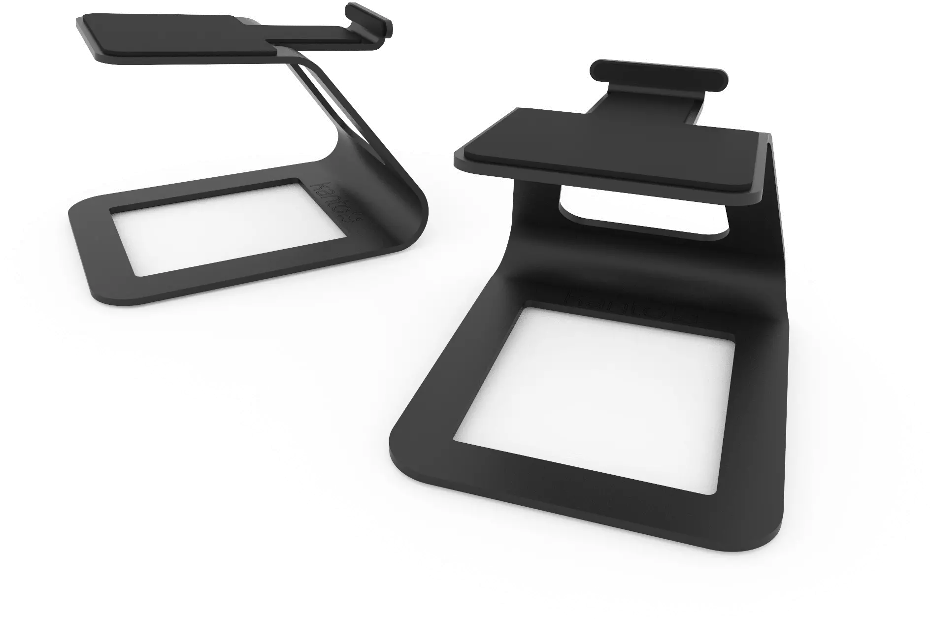 Kanto SE2 Elevated Desktop Speaker Stands for Small Speakers - Black, Pair-3