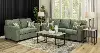 7PC/WALLST/EU/SLLTL Wall St. Green 7 Piece Living Room Set with Sofa Bed