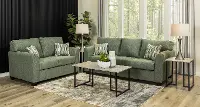 7PC/WALLST/EU/SLLTL Wall St. Green 7 Piece Living Room Set with Sofa Bed