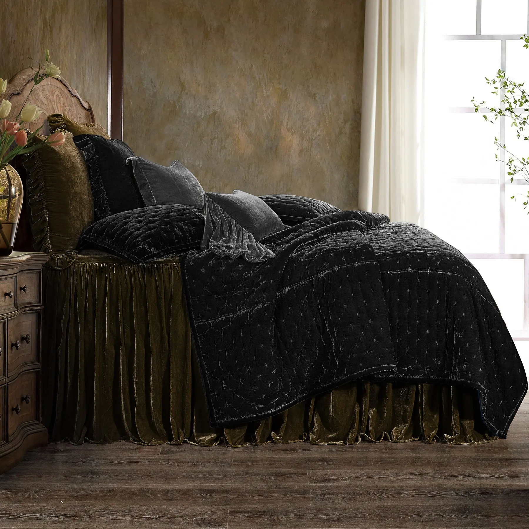 Stella Black Queen 3-Piece Comforter Set-3