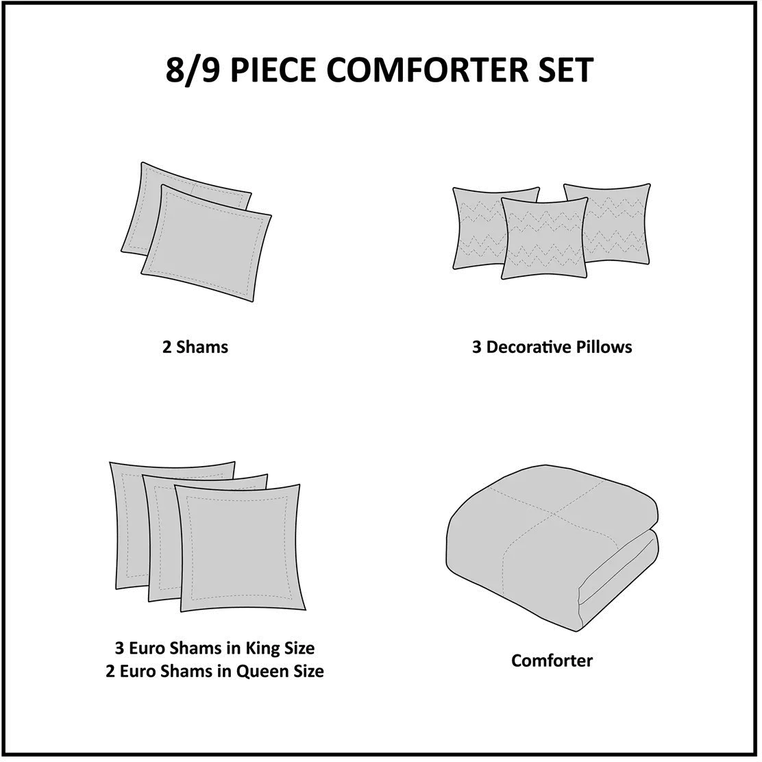 Madison Park Signature 9-Piece King Comforter Set-10