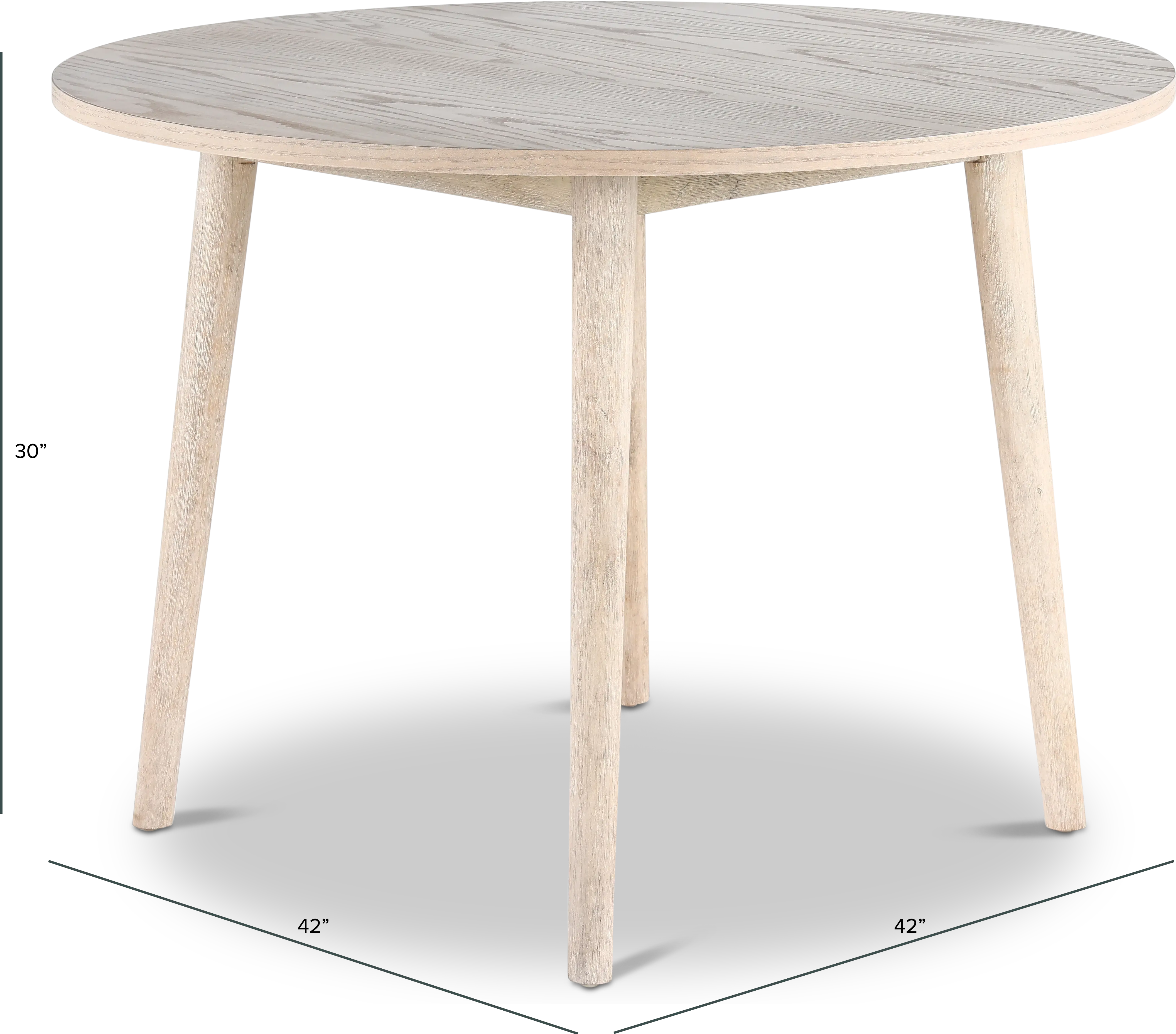 Willa Washed Tan Round Dining Table-3