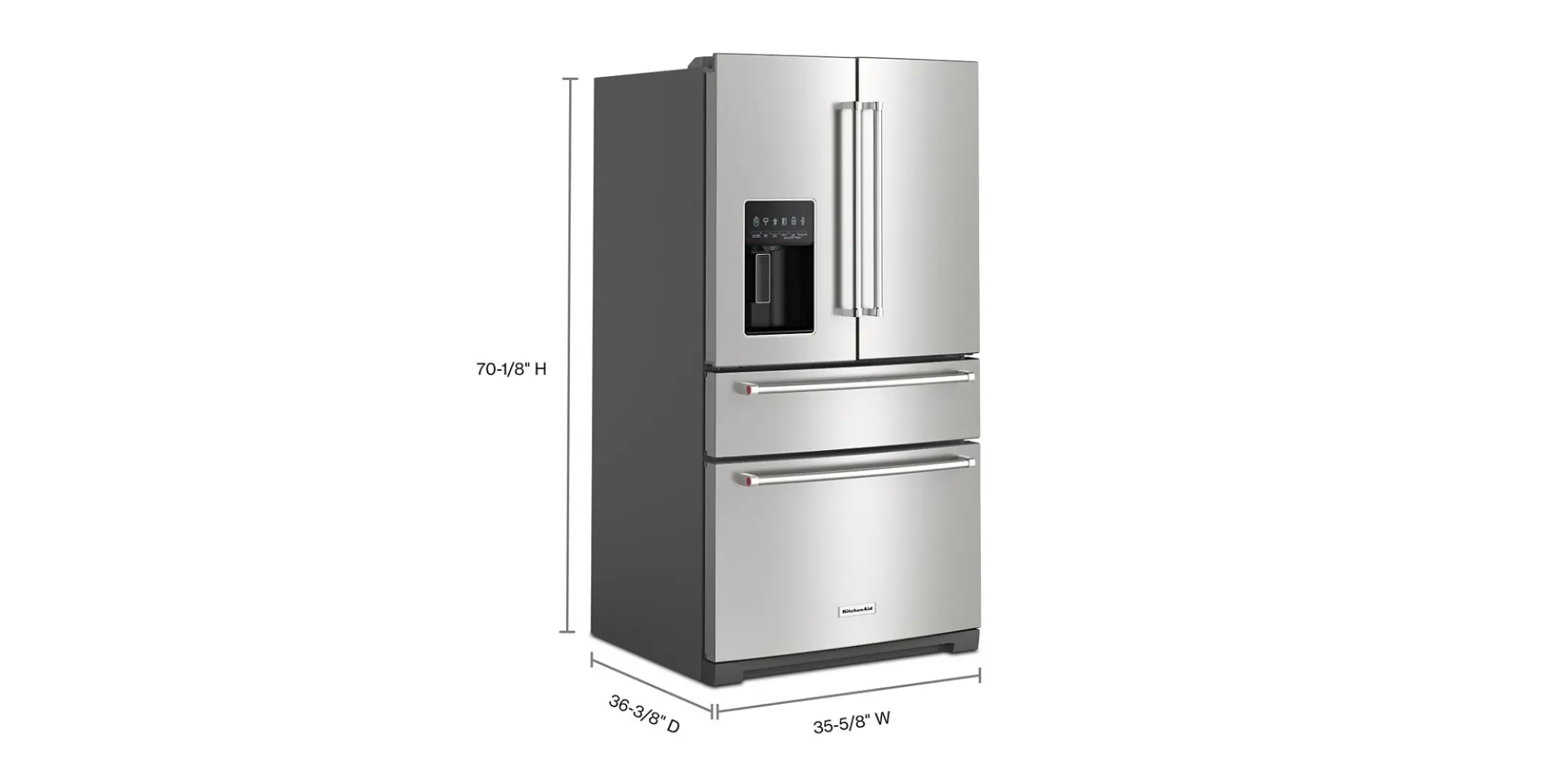 Kitchenaid 26.2 Cu Ft French Door Refrigerator - Stainless Steel