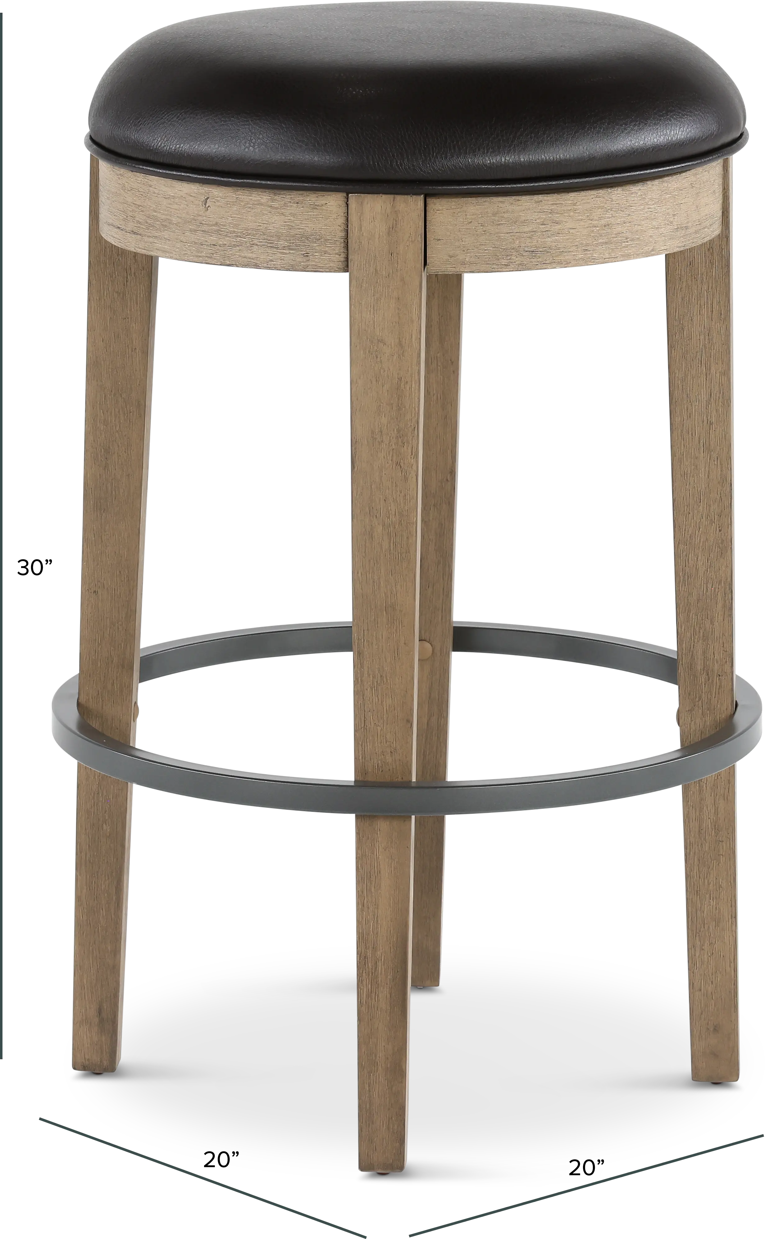 Benton Brown Backless Bar Stool-3