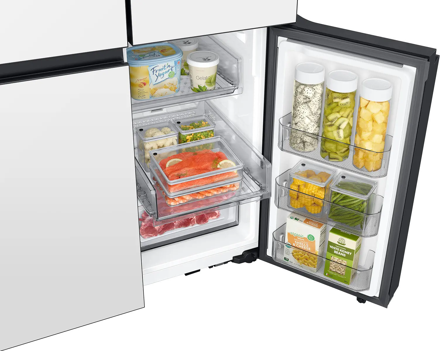 Samsung Bespoke 22.5 Cu Ft 4-Door Flex Refrigerator - Counter Depth Panel Ready-11