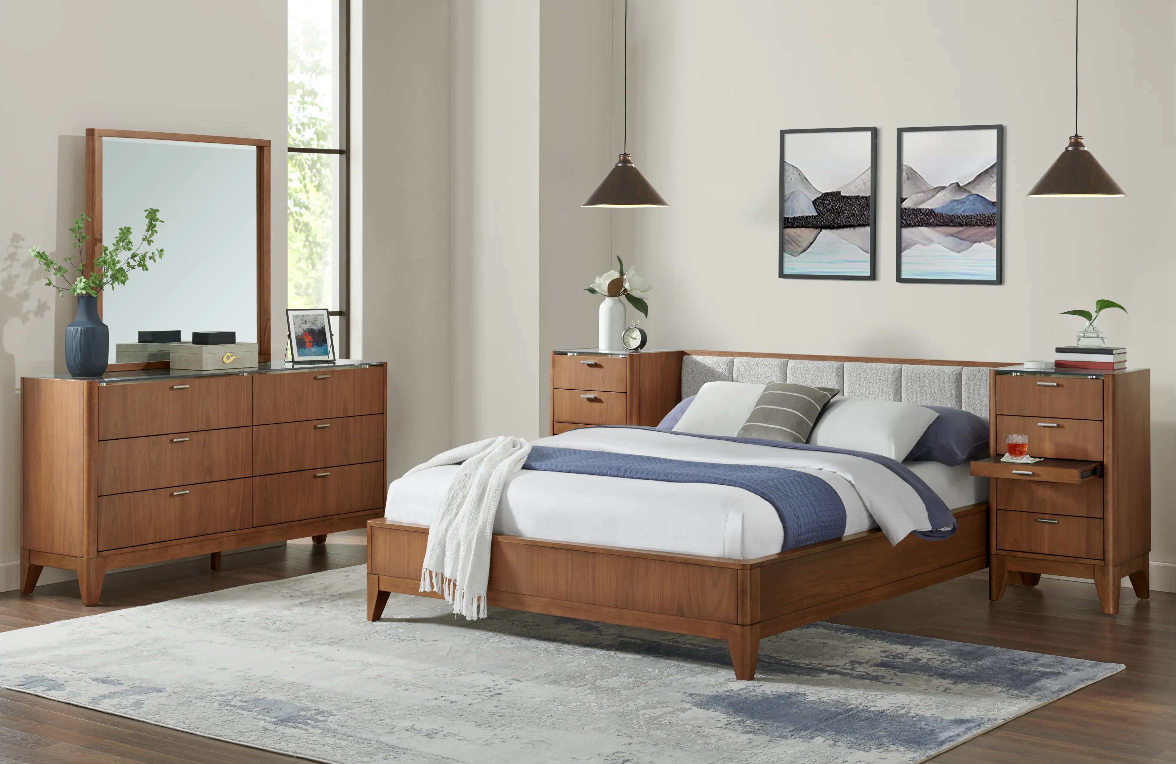 Beckton Walnut Queen Wall Bed-2