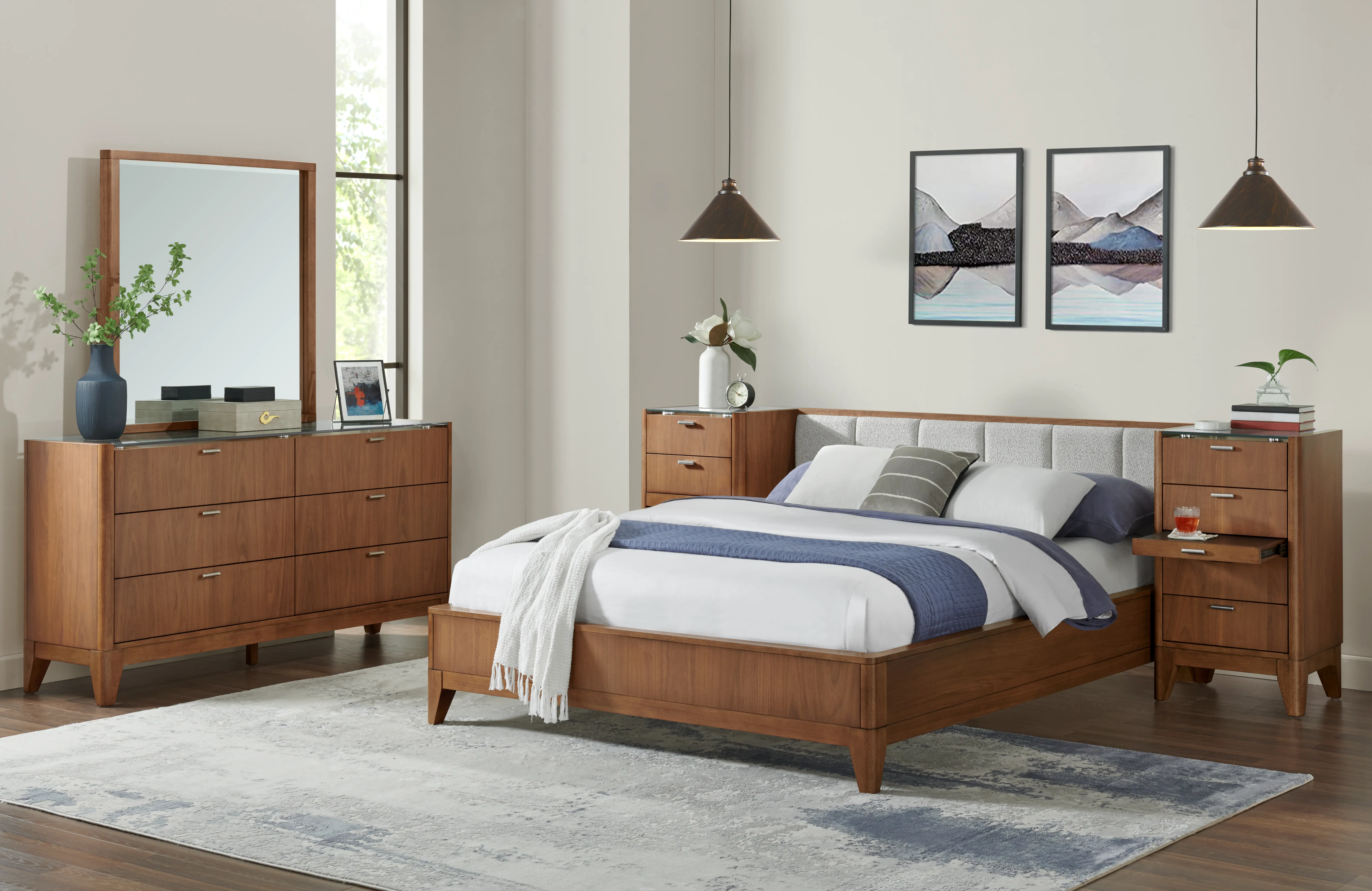 Beckton Walnut Queen Wall Bed-2
