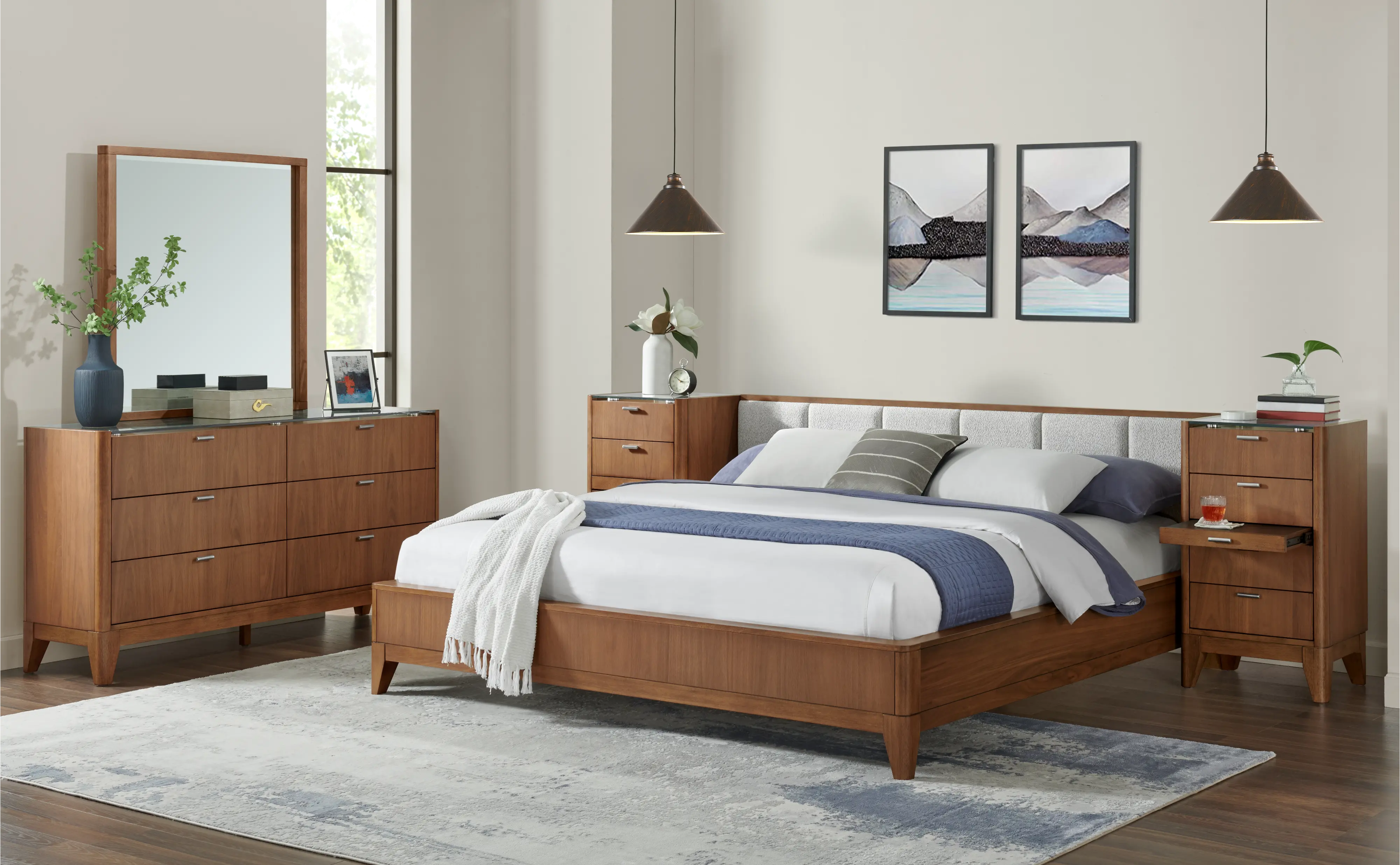Beckton Walnut King Wall Bed-2