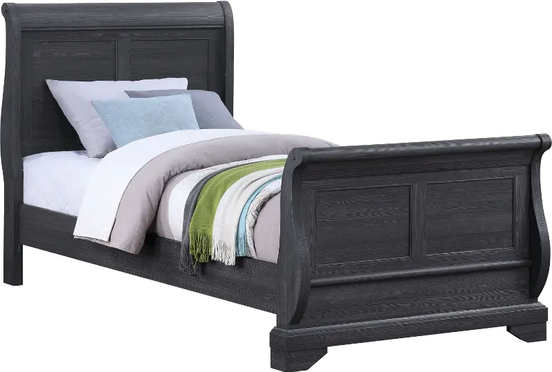 Everton Gray Twin Sleigh Bed